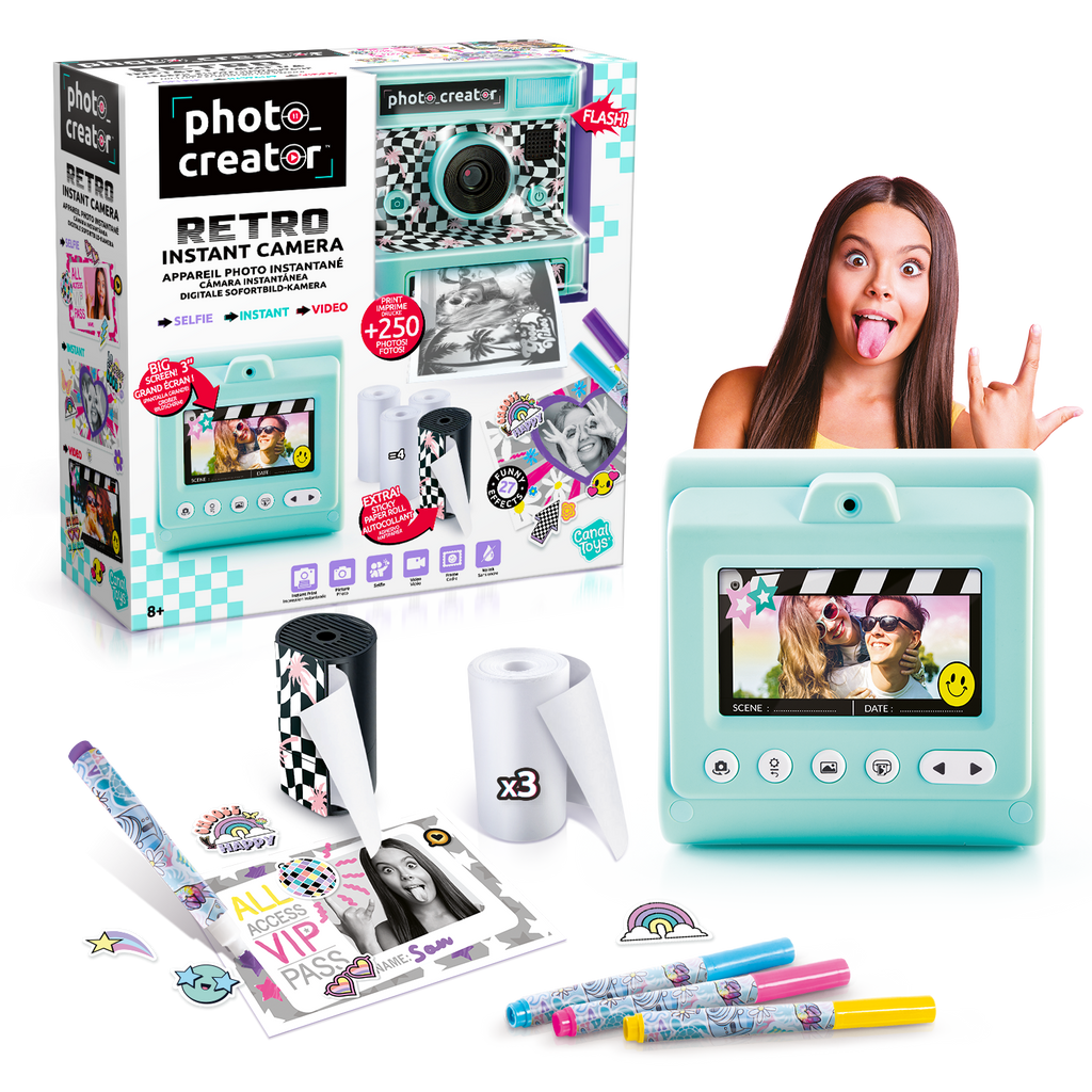 Cámara Instantánea Retro - Retro Instant Camera - Photo Creator - CLK019 - CanalToys