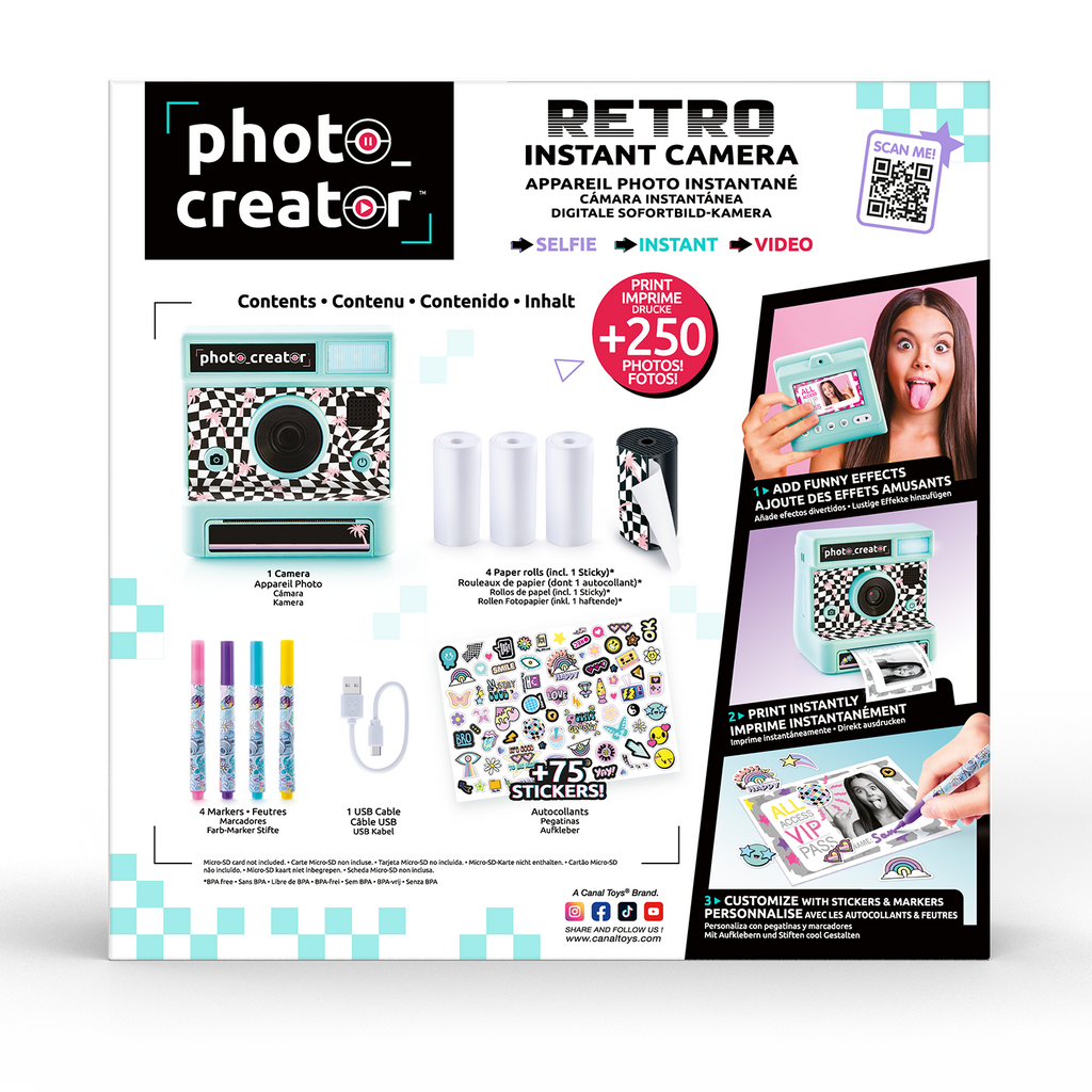 Cámara Instantánea Retro - Retro Instant Camera - Photo Creator - CLK019 - CanalToys