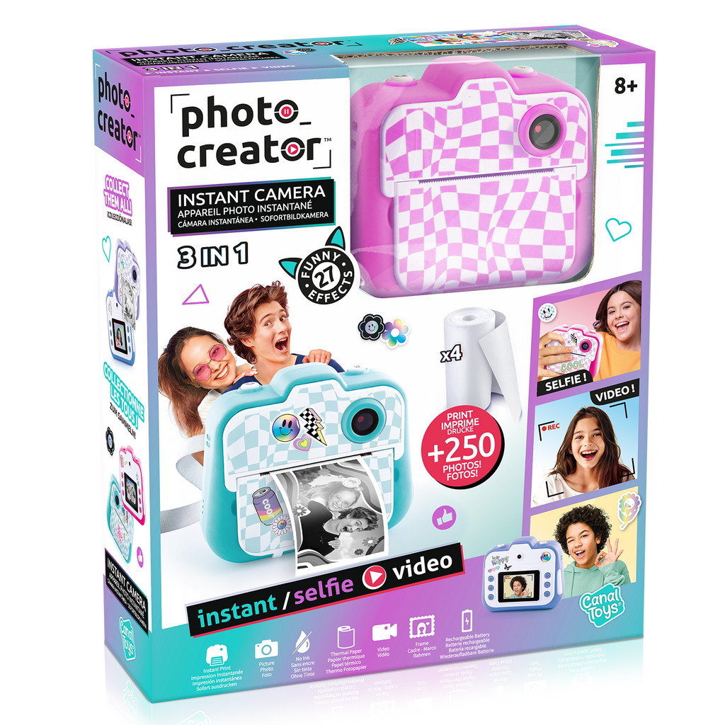Cámara Instantánea Rosa - Photo Creator - CLK055 - CanalToys