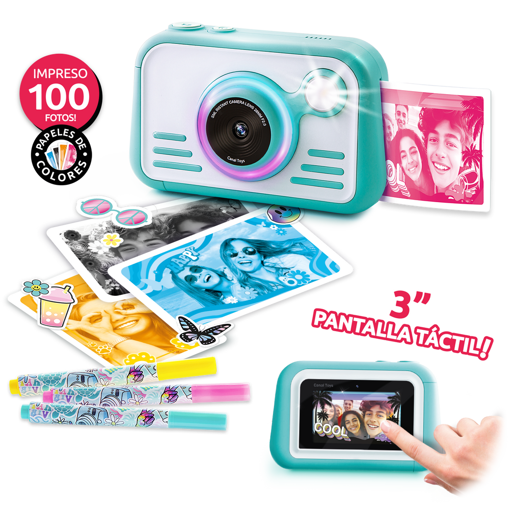 Cámara de Impresión Instantánea 2.0 Papel de calidad fotográfica - Photo Creator - CLK046 - CanalToys