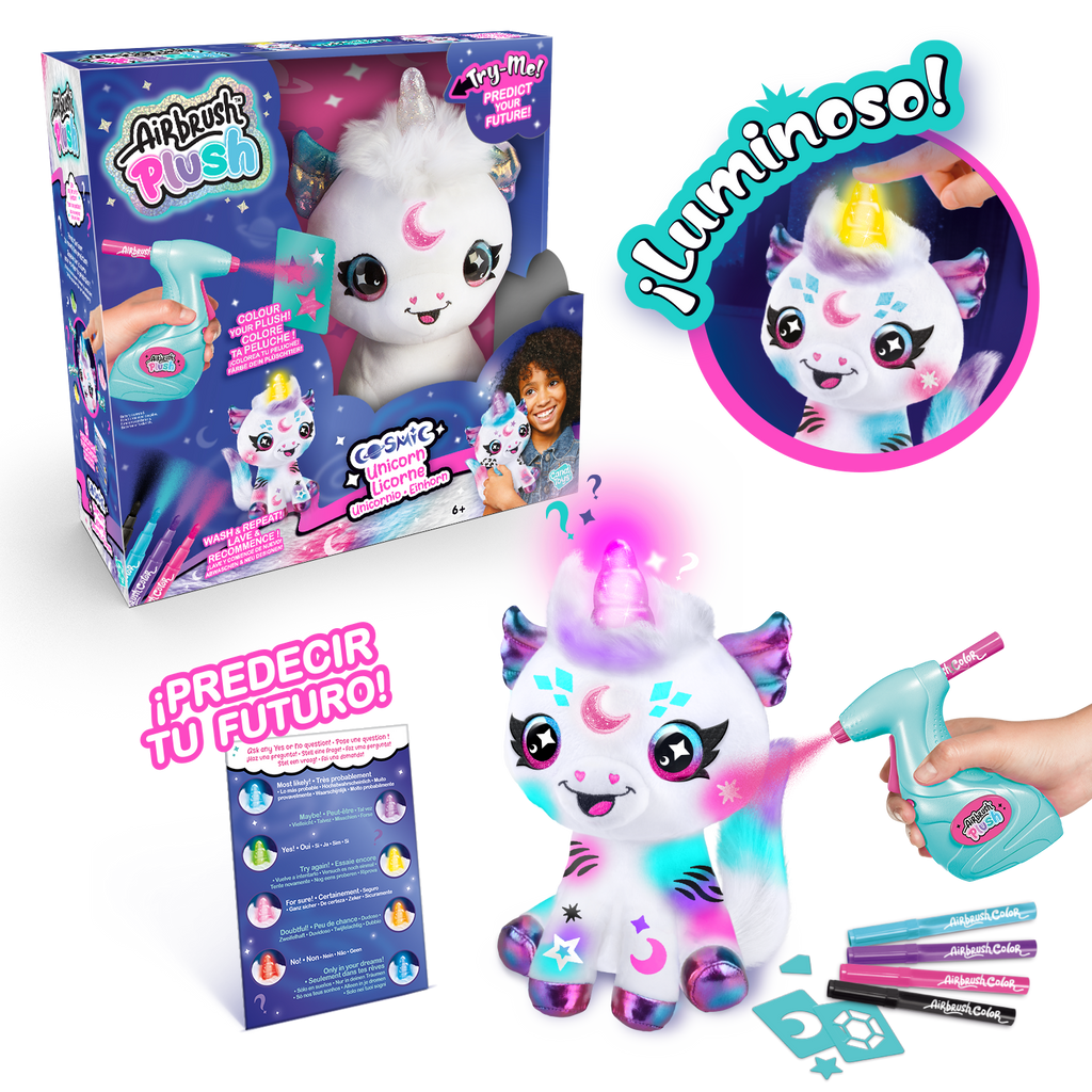 Colorea tu Unicornio Mágico - Cosmic Unicorn - Airbrush Plush - AIR028 - CanalToys