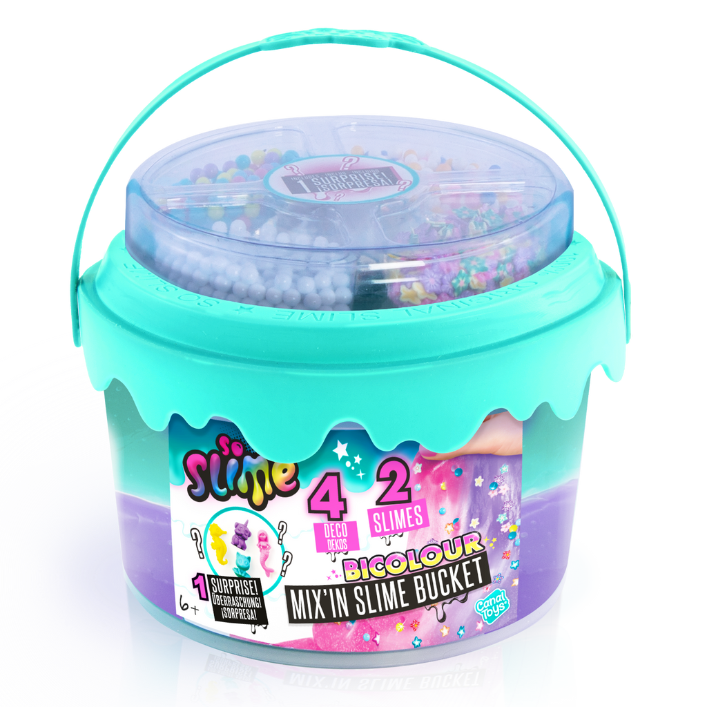Cubo de Slime Mix'In con decoraciones - Slime Bucket with decorations - Premade Slime - So Slime - SSC139 - CanalToys