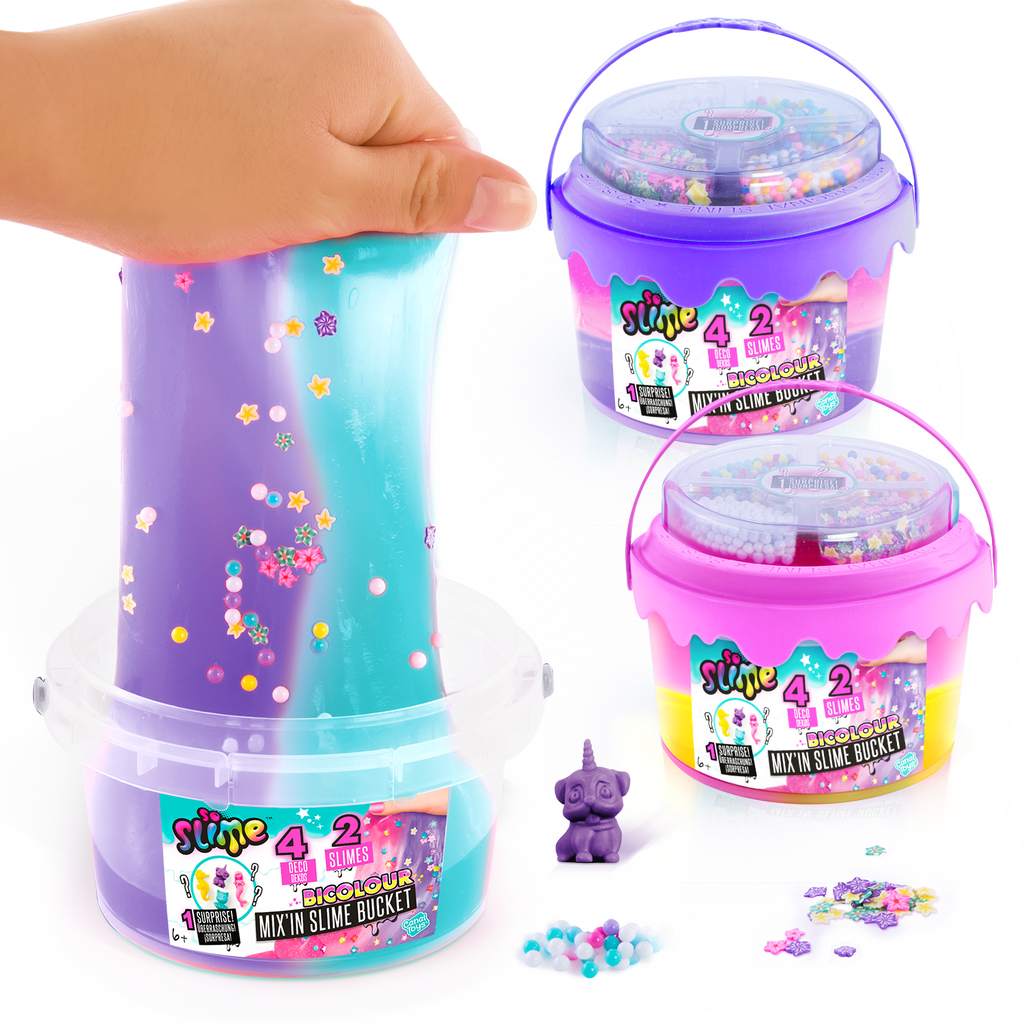 Cubo de Slime Mix'In con decoraciones - Slime Bucket with decorations - Premade Slime - So Slime - SSC139 - CanalToys