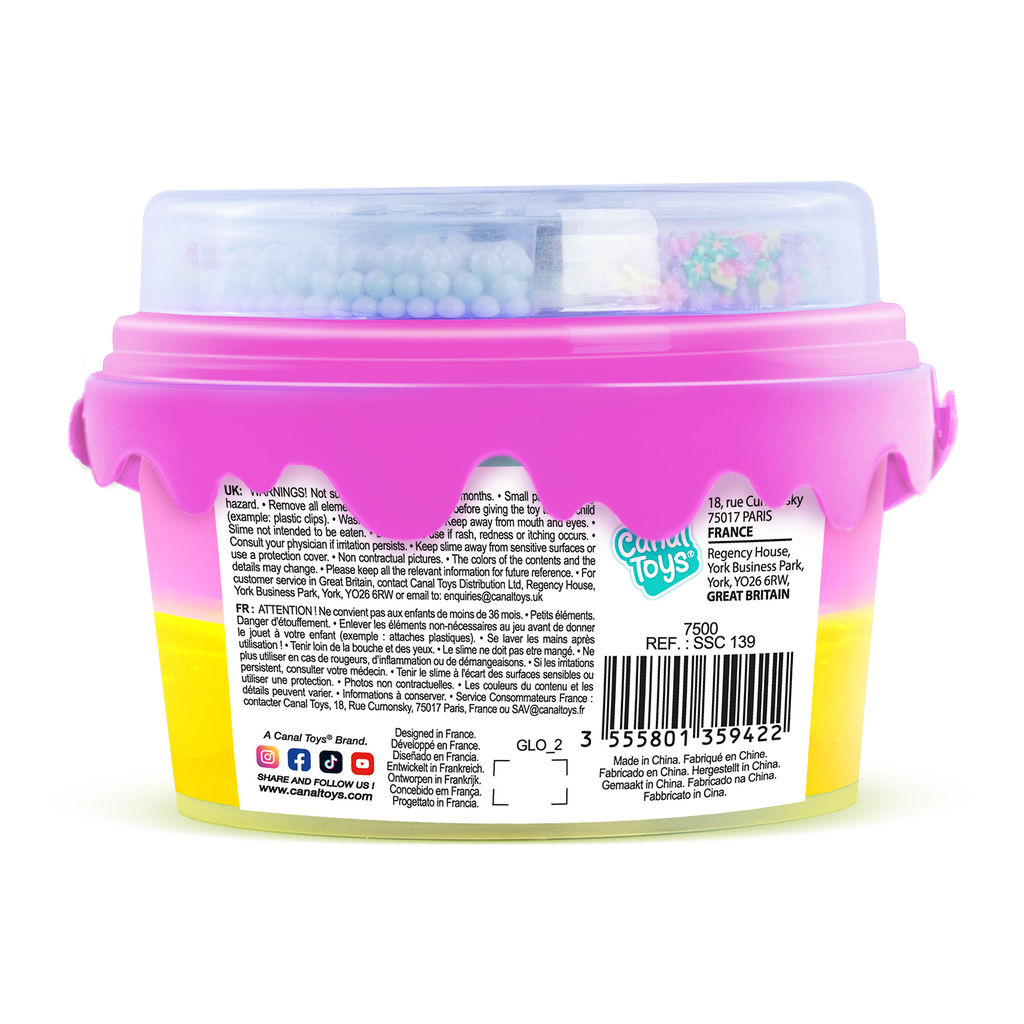 Cubo de Slime Mix'In con decoraciones - Slime Bucket with decorations - Premade Slime - So Slime - SSC139 - CanalToys