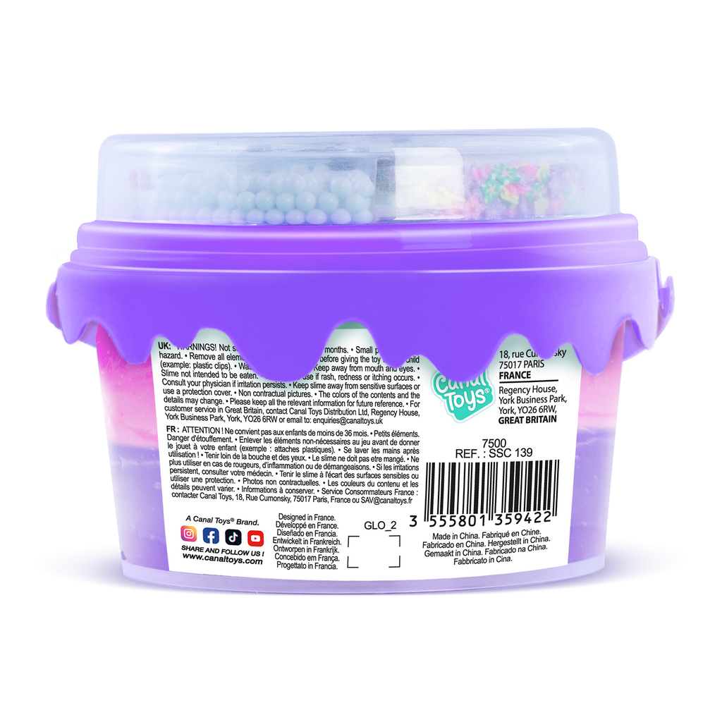 Cubo de Slime Mix'In con decoraciones - Slime Bucket with decorations - Premade Slime - So Slime - SSC139 - CanalToys