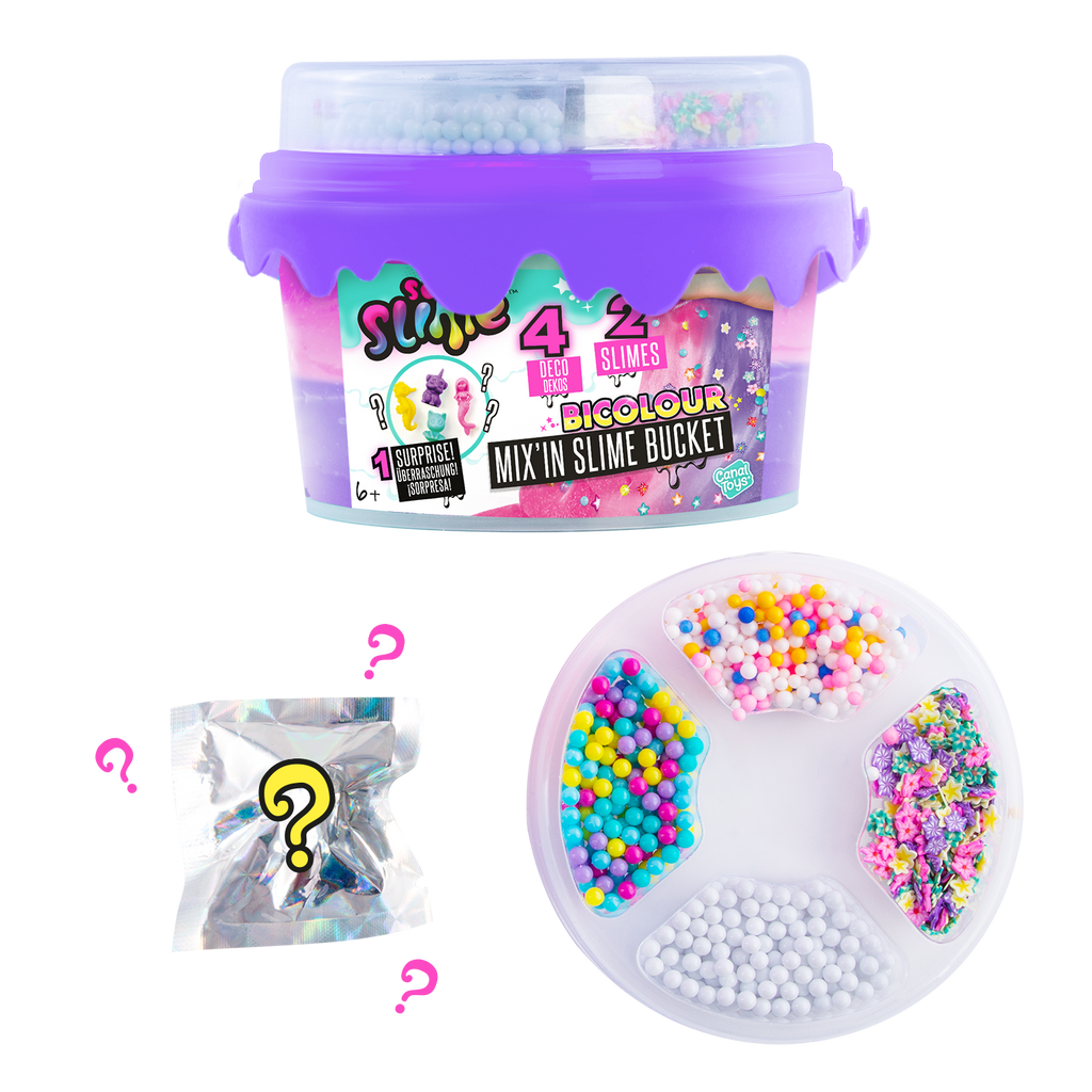 Cubo de Slime Mix'In con decoraciones - Slime Bucket with decorations - Premade Slime - So Slime - SSC139 - CanalToys