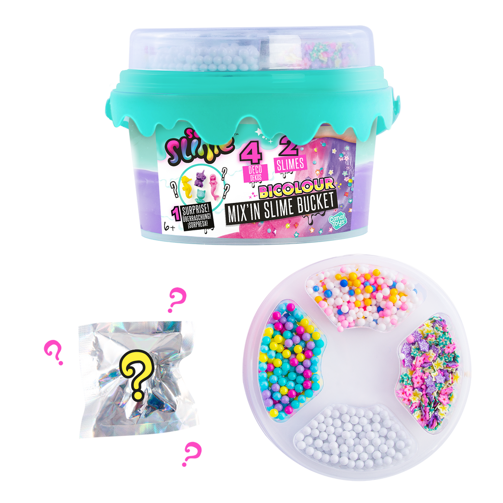 Cubo de Slime Mix'In con decoraciones - Slime Bucket with decorations - Premade Slime - So Slime - SSC139 - CanalToys