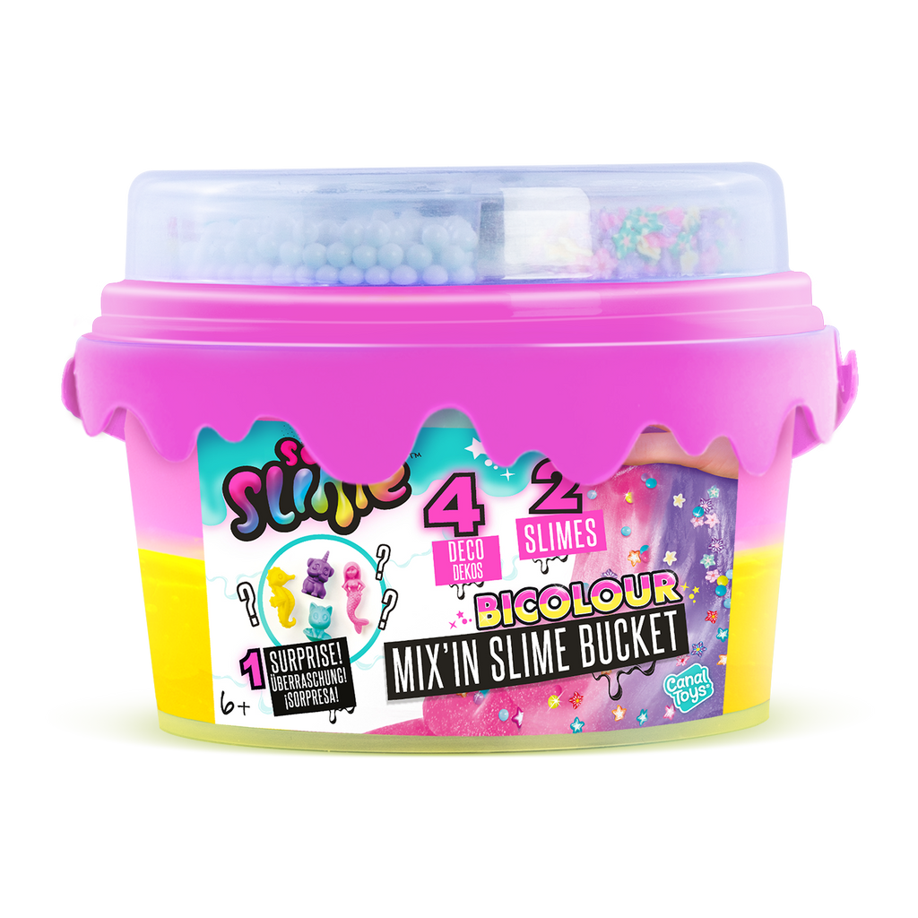 Cubo de Slime Mix'In con decoraciones - Slime Bucket with decorations - Premade Slime - So Slime - SSC139 - CanalToys