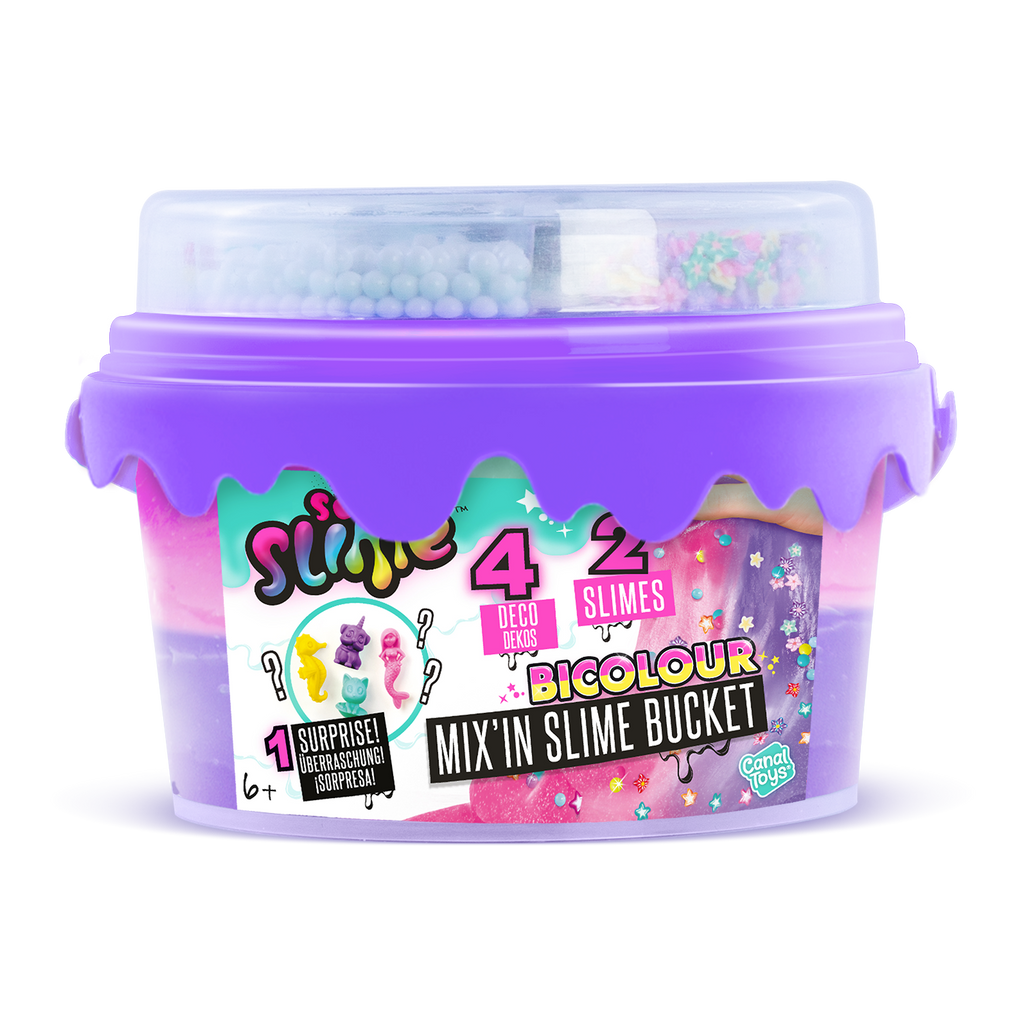 Cubo de Slime Mix'In con decoraciones - Slime Bucket with decorations - Premade Slime - So Slime - SSC139 - CanalToys