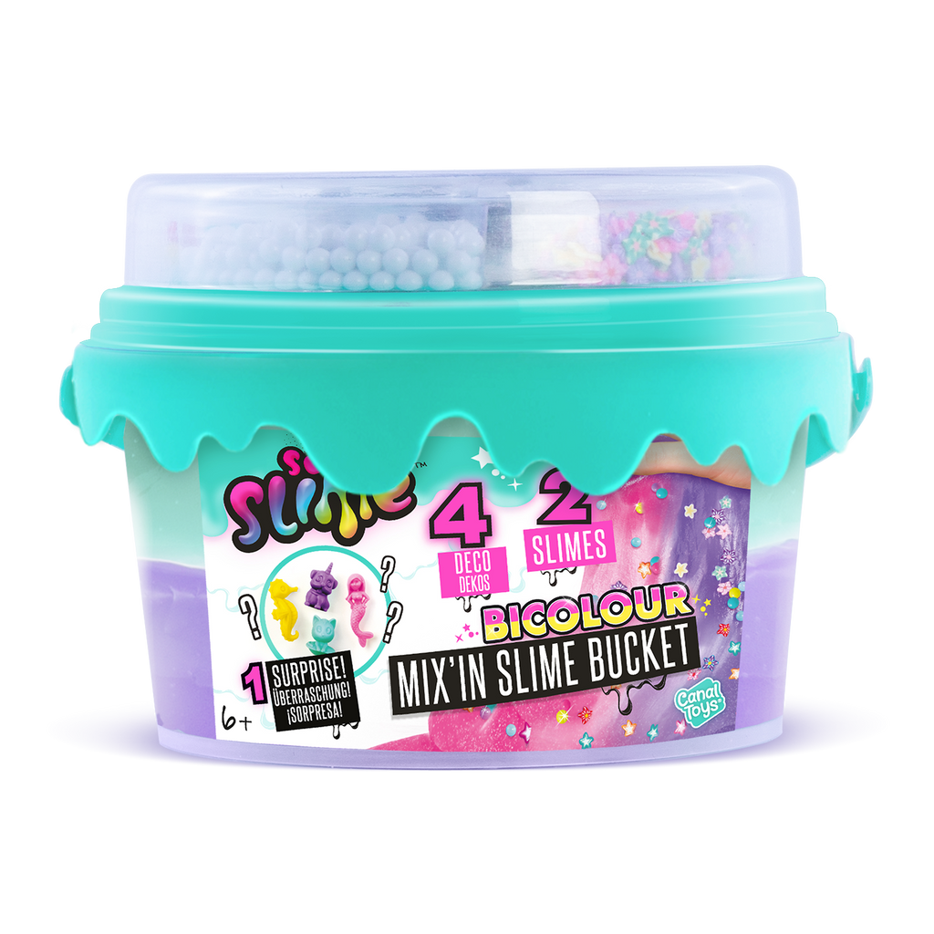 Cubo de Slime Mix'In con decoraciones - Slime Bucket with decorations - Premade Slime - So Slime - SSC139 - CanalToys