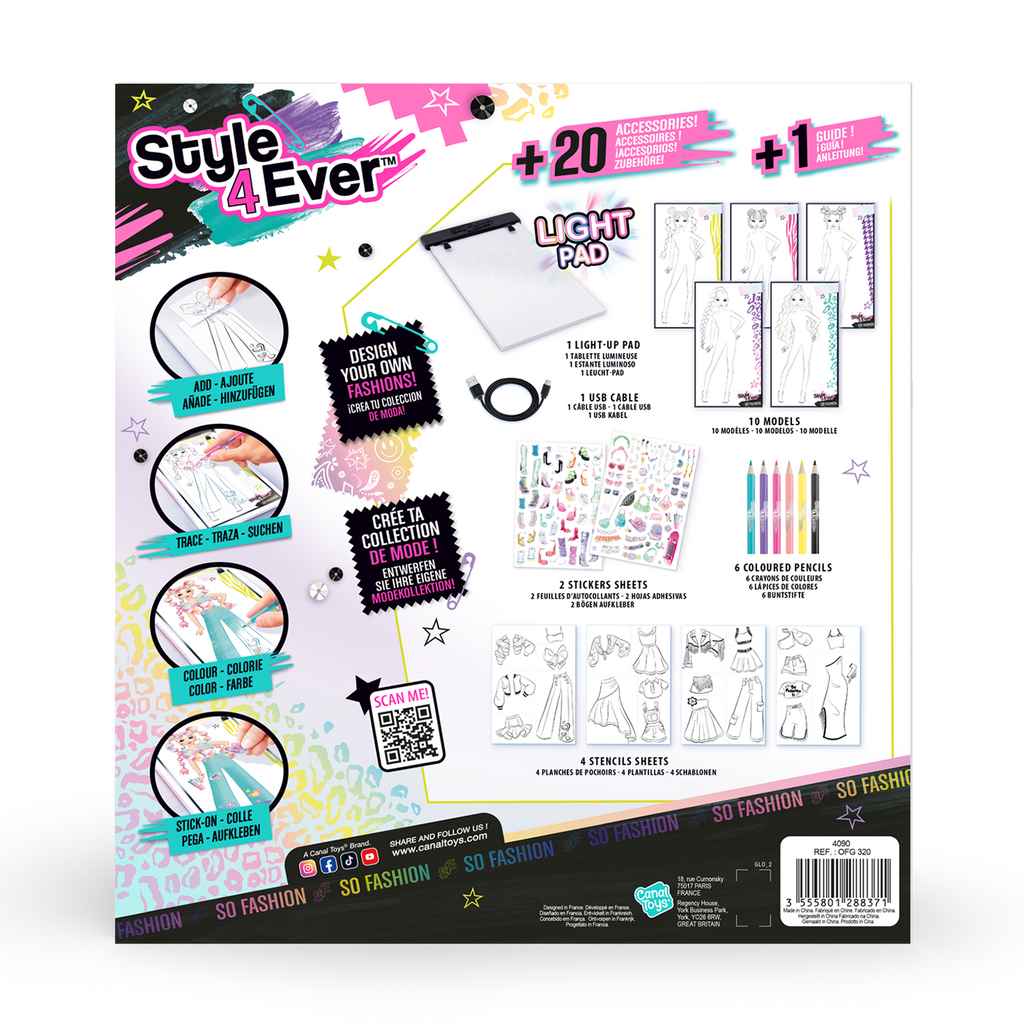 Fashion Designer Light-Up Pad - Style 4 Ever - OFG320 - CanalToys