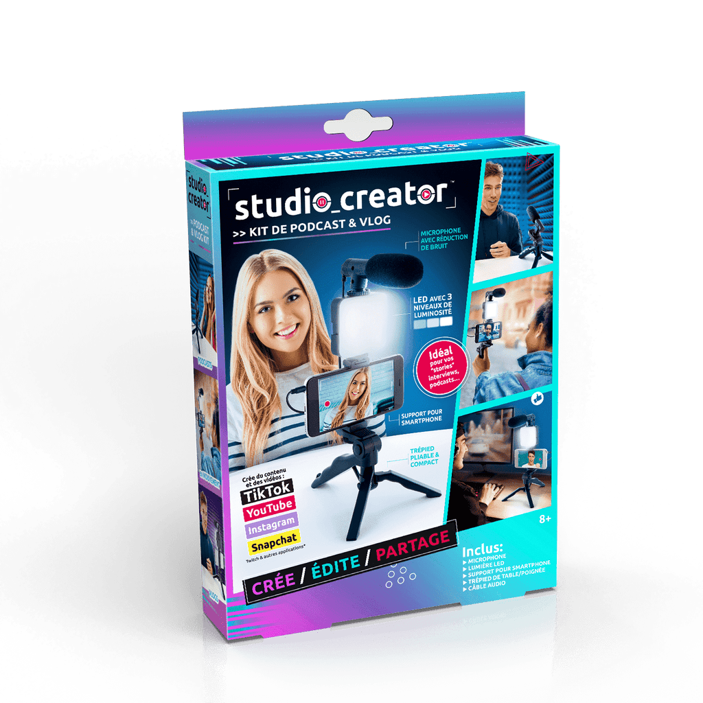 Kit de Podcast y Vlogging - Podcast & Vlogging kit - Studio Creator - INF033 - CanalToys