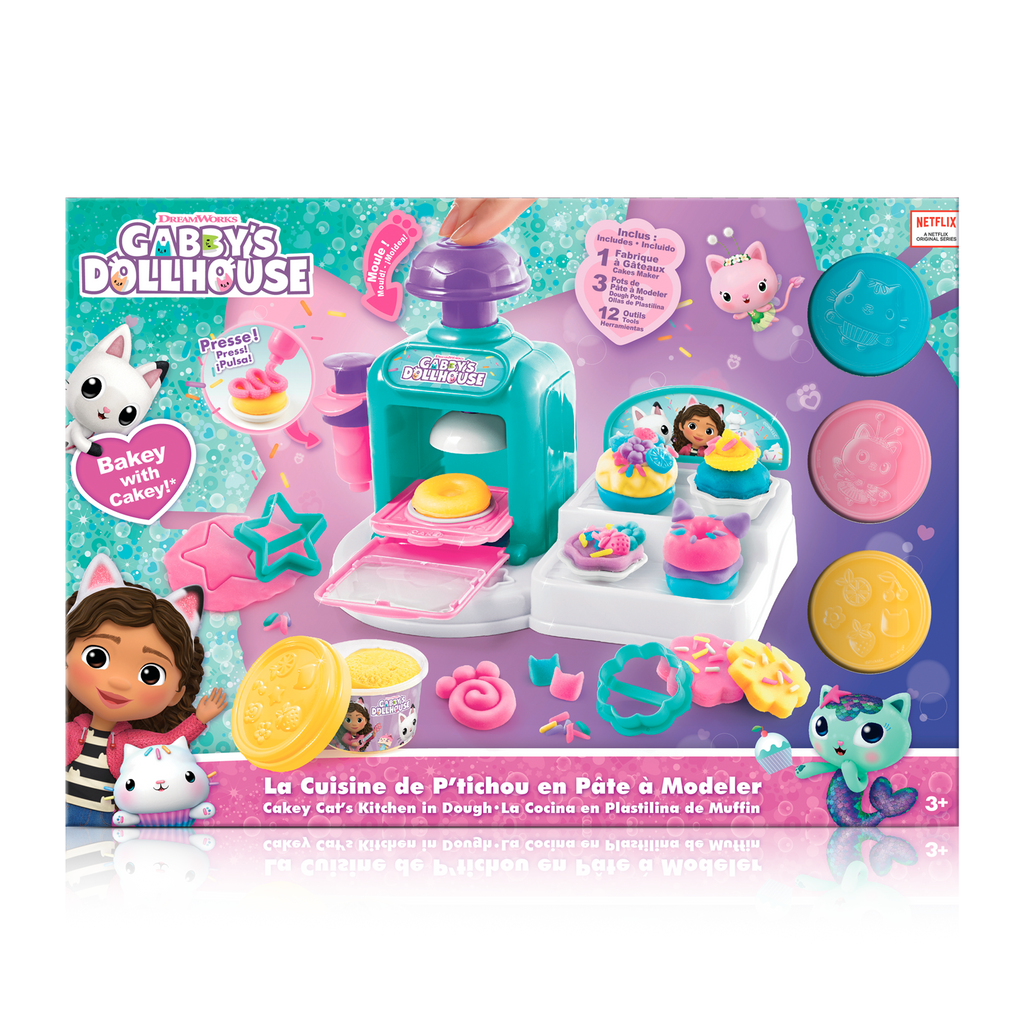 La Pastelería de Gabby - Cakey Cat's Kitchen in Dough - La Casa de muñecas de Gabby - GAB022 - CanalToys