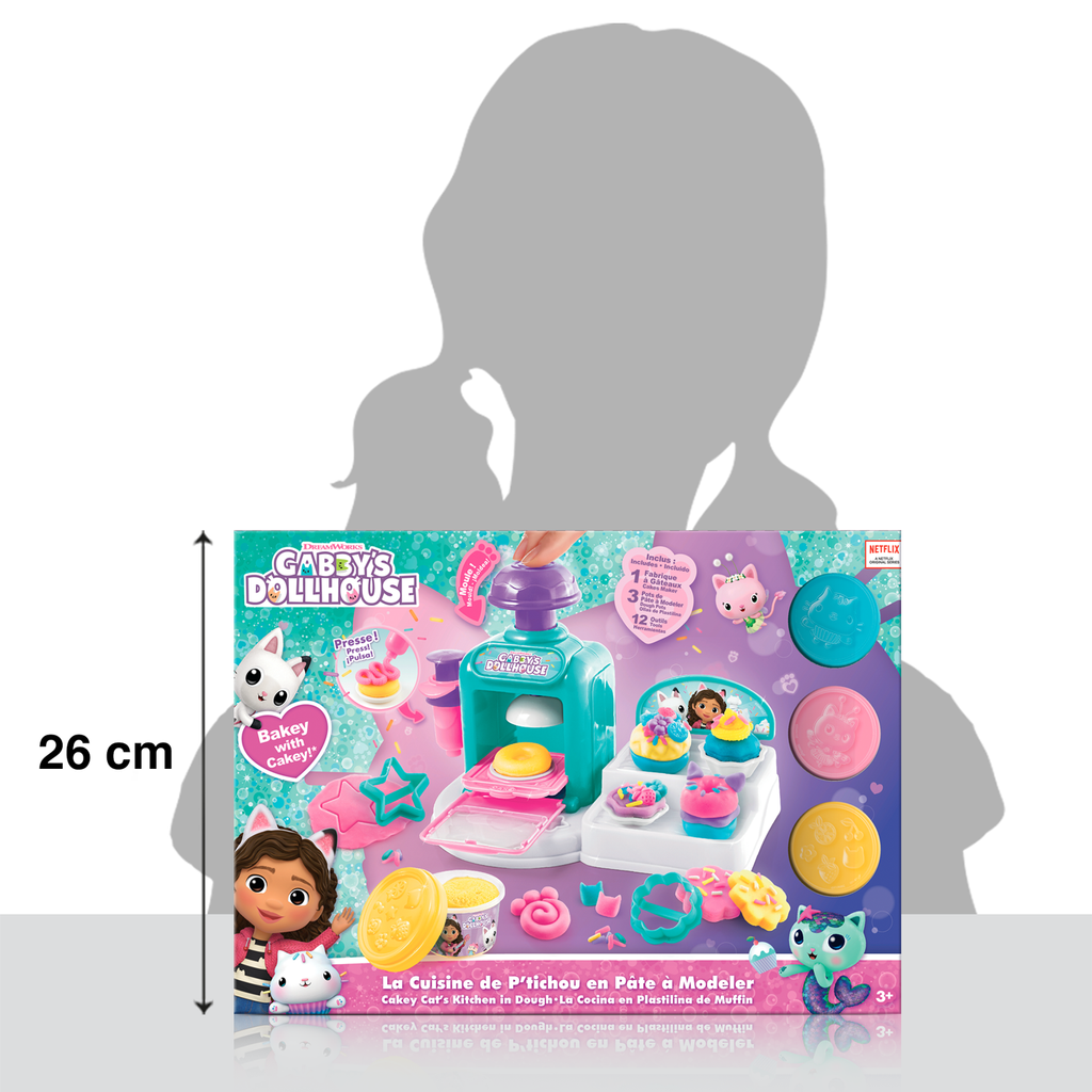 La Pastelería de Gabby - Cakey Cat's Kitchen in Dough - La Casa de muñecas de Gabby - GAB022 - CanalToys