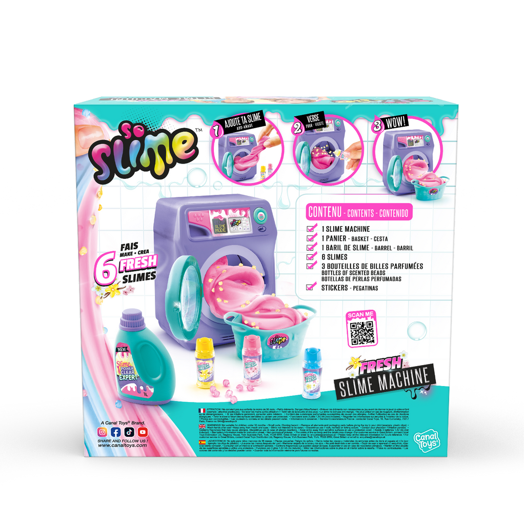 Lavadora de Slime con Aroma - Washing Machine Fresh Scent - So Slime - SSC244 - CanalToys