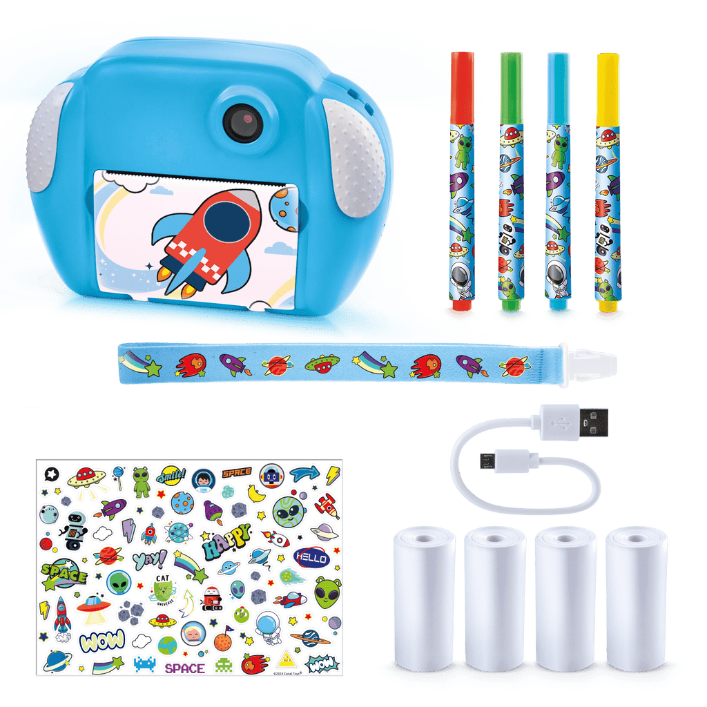 Mi Primera Cámara Instantánea 3 en 1 para niños con 4 rollos de papel y 4 Rotuladores - My Fisrt Instant Camera Photo Creator Kids - Photo Creator - CLK011 - CanalToys