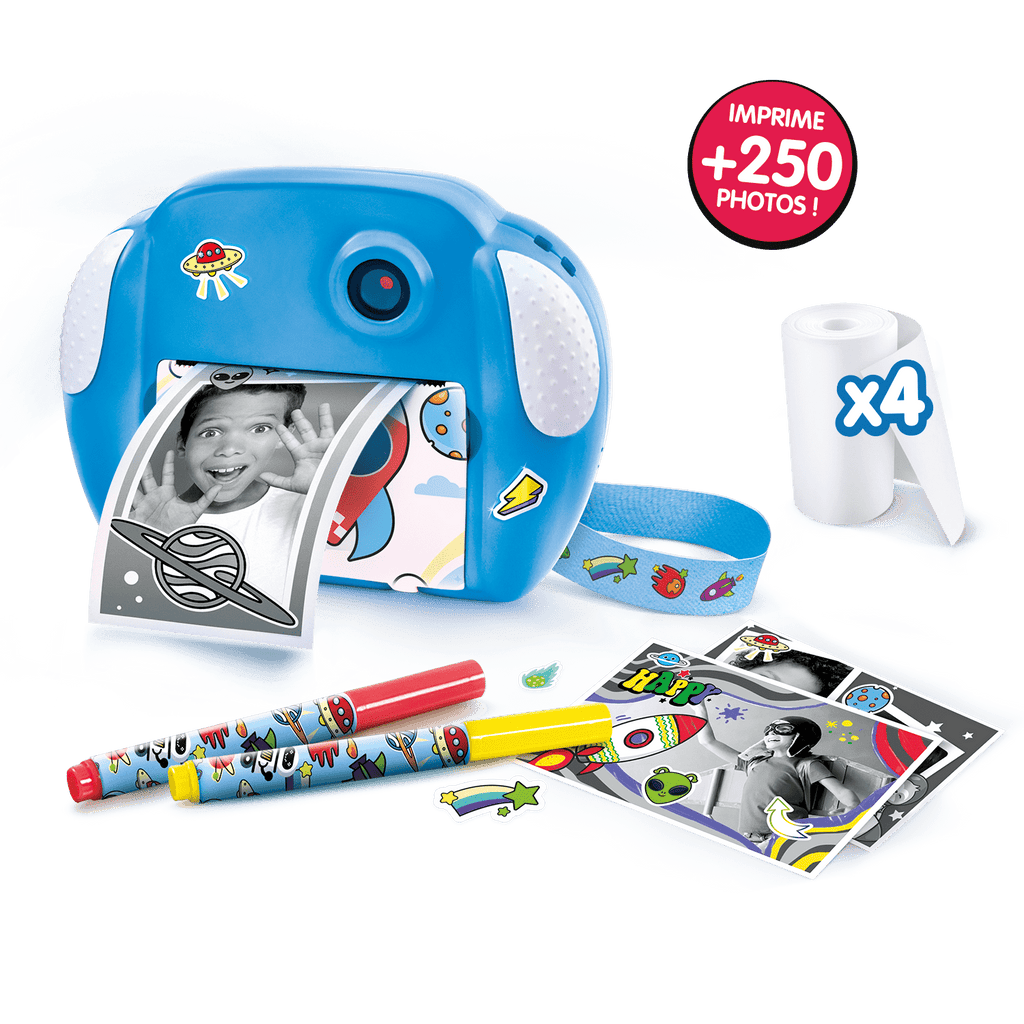 Mi Primera Cámara Instantánea 3 en 1 para niños con 4 rollos de papel y 4 Rotuladores - My Fisrt Instant Camera Photo Creator Kids - Photo Creator - CLK011 - CanalToys
