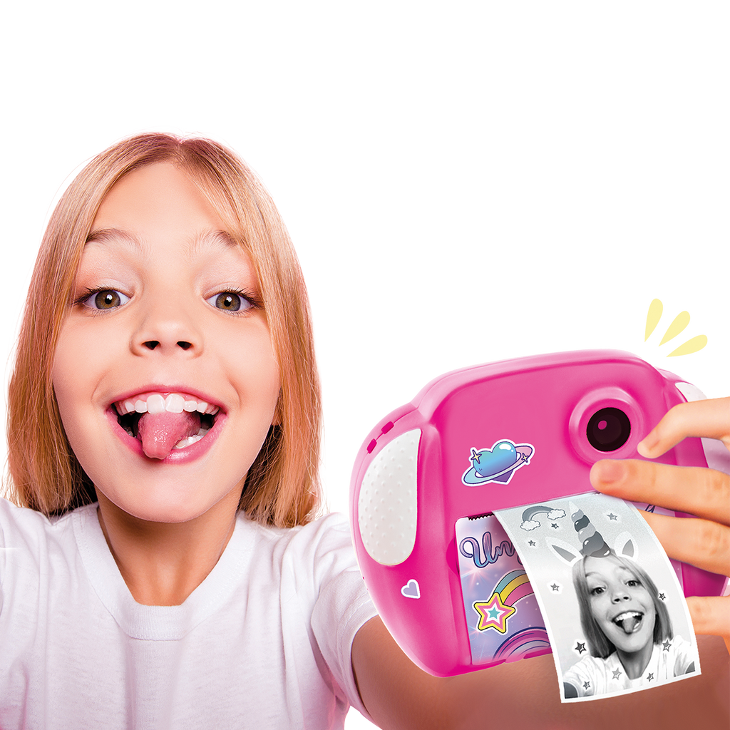 Mi Primera Cámara Instantánea 3 en 1 para niños con 4 rollos de papel y 4 Rotuladores - My Fisrt Instant Camera Photo Creator Kids - Photo Creator - CLK013 - CanalToys