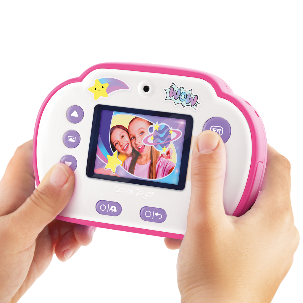 Mi Primera Cámara Instantánea 3 en 1 para niños con 4 rollos de papel y 4 Rotuladores - My Fisrt Instant Camera Photo Creator Kids - Photo Creator - CLK013 - CanalToys