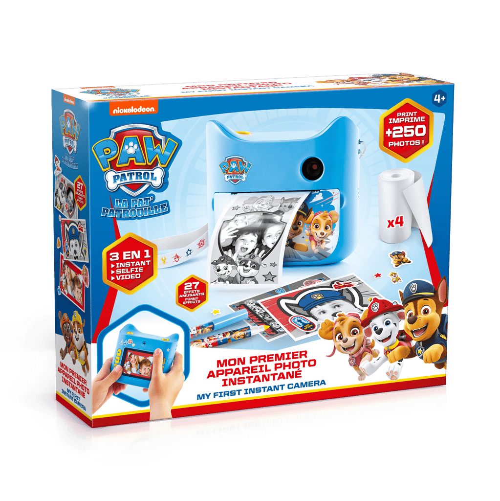 Mi Primera Cámara de Impresión Instantánea de la Patrulla Canina sin Tinta con 4 Rollos de Papel y 4 rotuladores - My First Instant Camera Paw Patrol - Paw Patrol - PPC037 - CanalToys