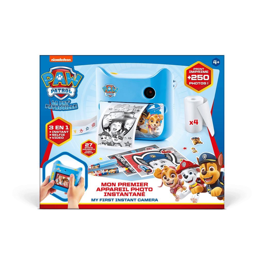 Mi Primera Cámara de Impresión Instantánea de la Patrulla Canina sin Tinta con 4 Rollos de Papel y 4 rotuladores - My First Instant Camera Paw Patrol - Paw Patrol - PPC037 - CanalToys
