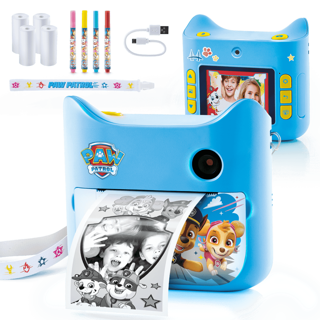 Mi Primera Cámara de Impresión Instantánea de la Patrulla Canina sin Tinta con 4 Rollos de Papel y 4 rotuladores - My First Instant Camera Paw Patrol - Paw Patrol - PPC037 - CanalToys