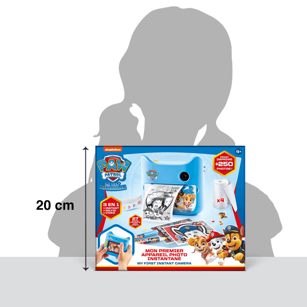 Mi Primera Cámara de Impresión Instantánea de la Patrulla Canina sin Tinta con 4 Rollos de Papel y 4 rotuladores - My First Instant Camera Paw Patrol - Paw Patrol - PPC037 - CanalToys