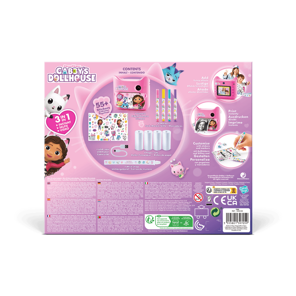 Mi primera Cámara Instantánea de Fotos - My First Instant Camera Gabby's DollHouse - La Casa de Muñecas de Gabby - GAB005 - CanalToys