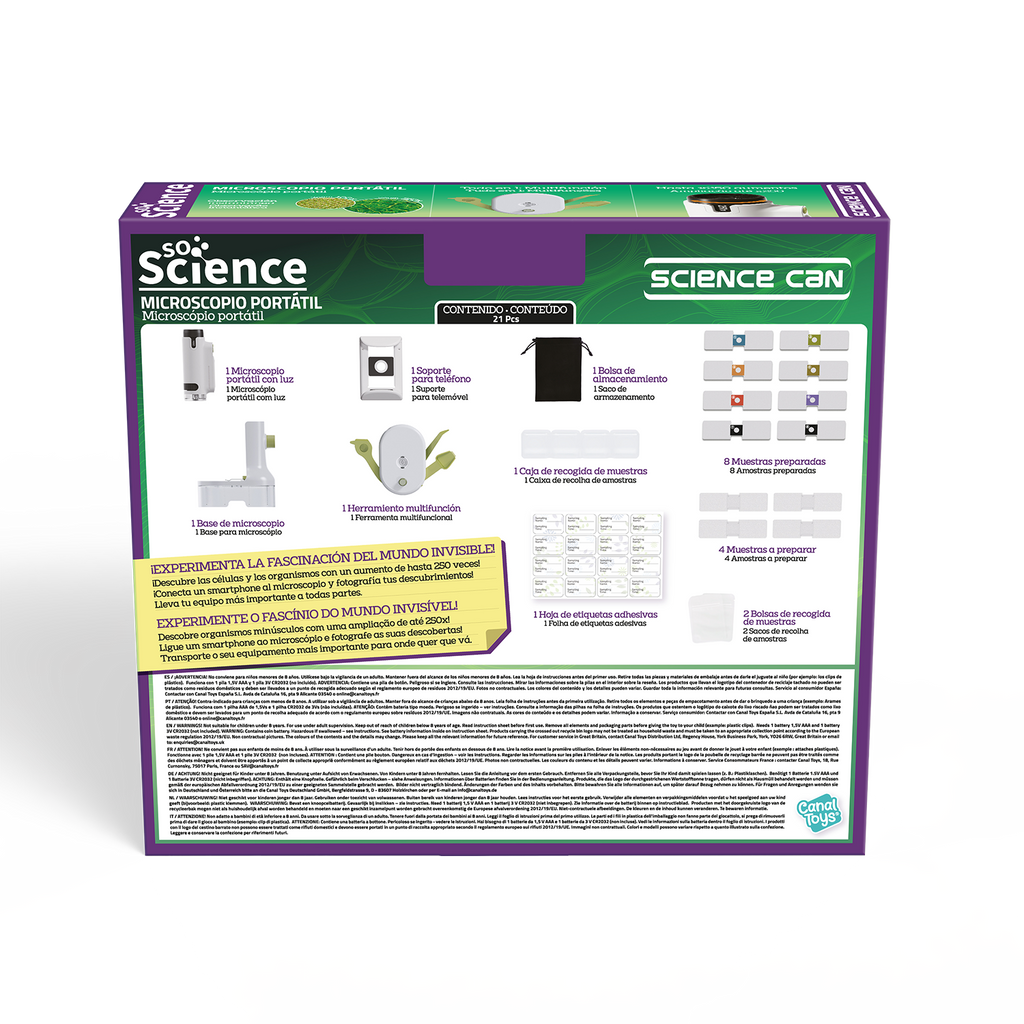 Microscopio Portátil - So Science - COS001 - CanalToys