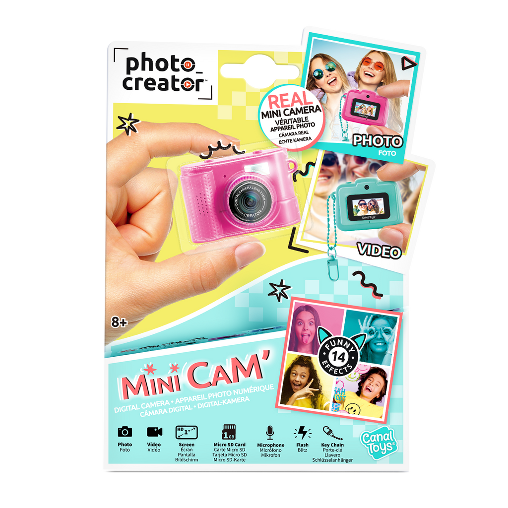 Mini Cámara Compact Rosa - Photo Creator - CLK061 - CanalToys