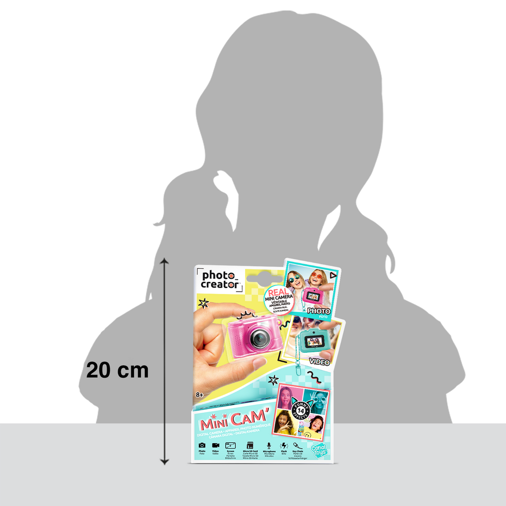 Mini Cámara Compact Rosa - Photo Creator - CLK061 - CanalToys