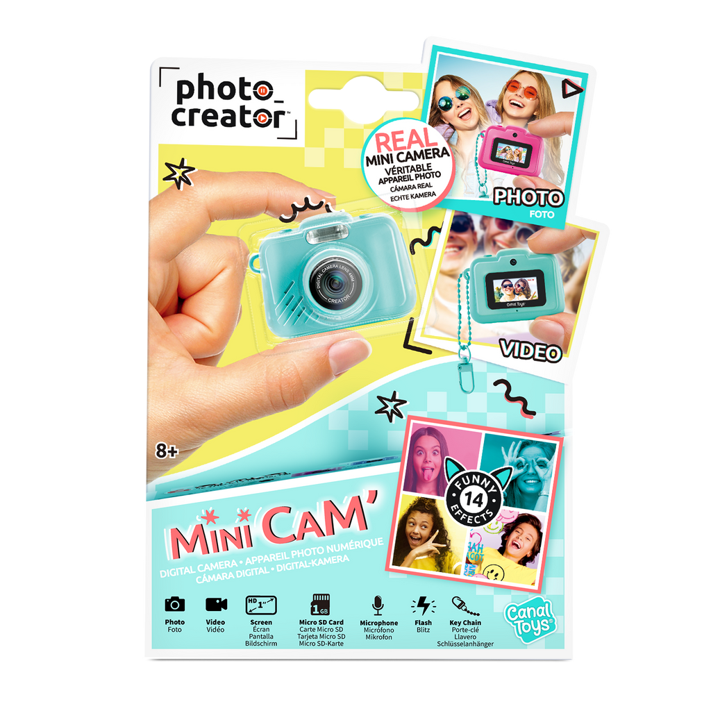 Mini Cámara Original Azul Turquesa - Photo Creator - CLK058 - CanalToys
