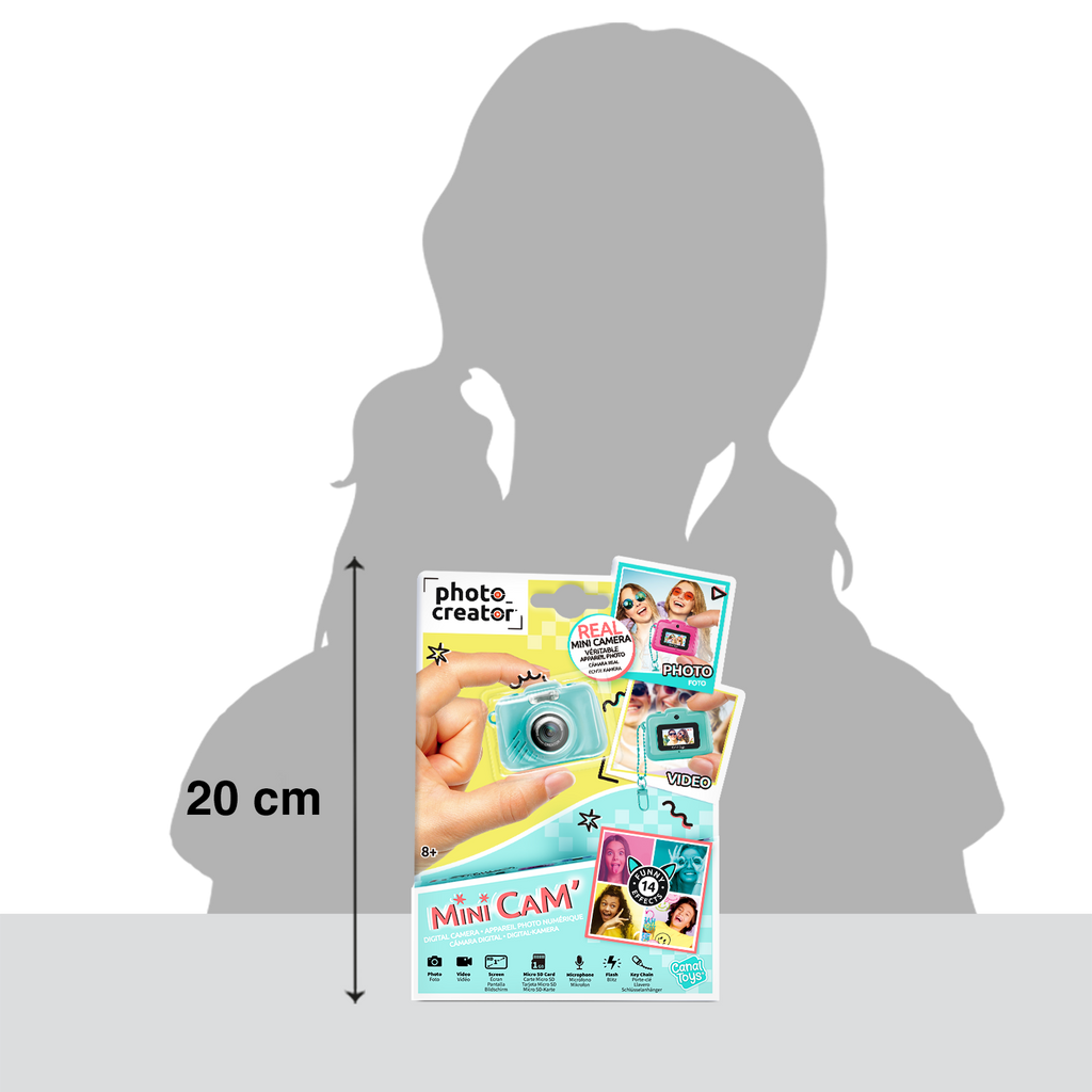 Mini Cámara Original Azul Turquesa - Photo Creator - CLK058 - CanalToys