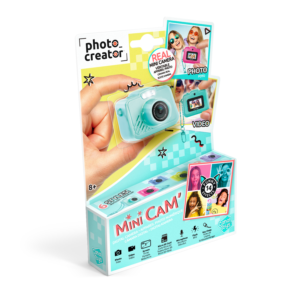 Mini Cámara Original Azul Turquesa - Photo Creator - CLK058 - CanalToys