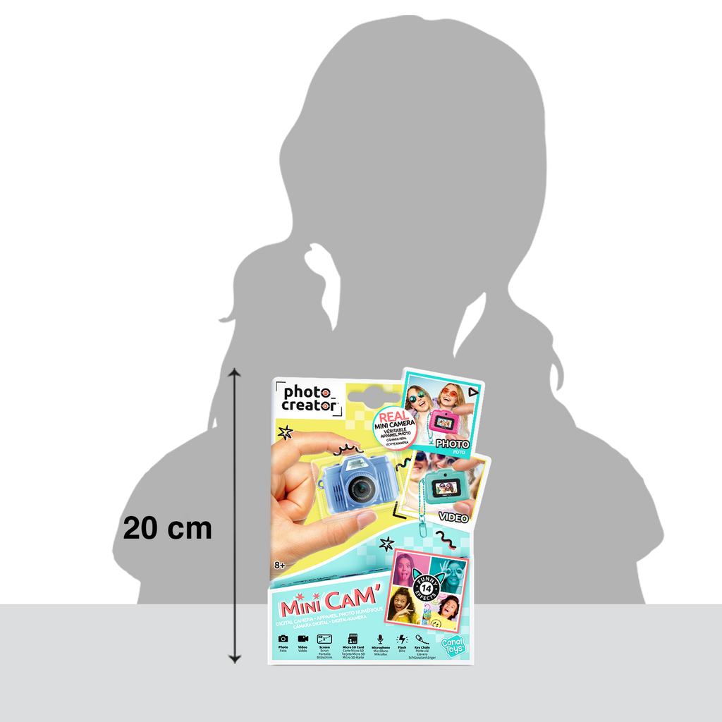Mini Cámara Retro Azul - Photo Creator - CLK059 - CanalToys