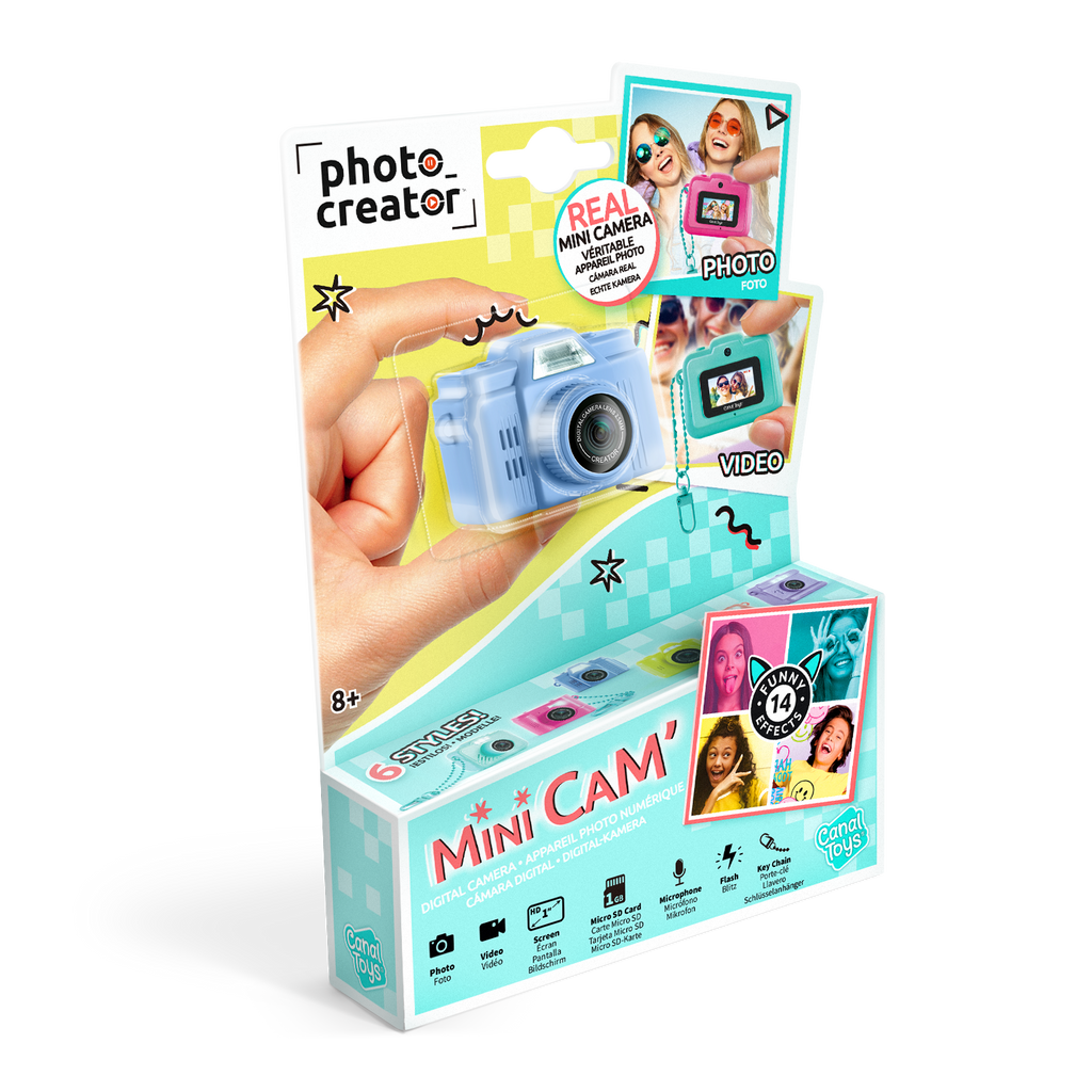 Mini Cámara Retro Azul - Photo Creator - CLK059 - CanalToys