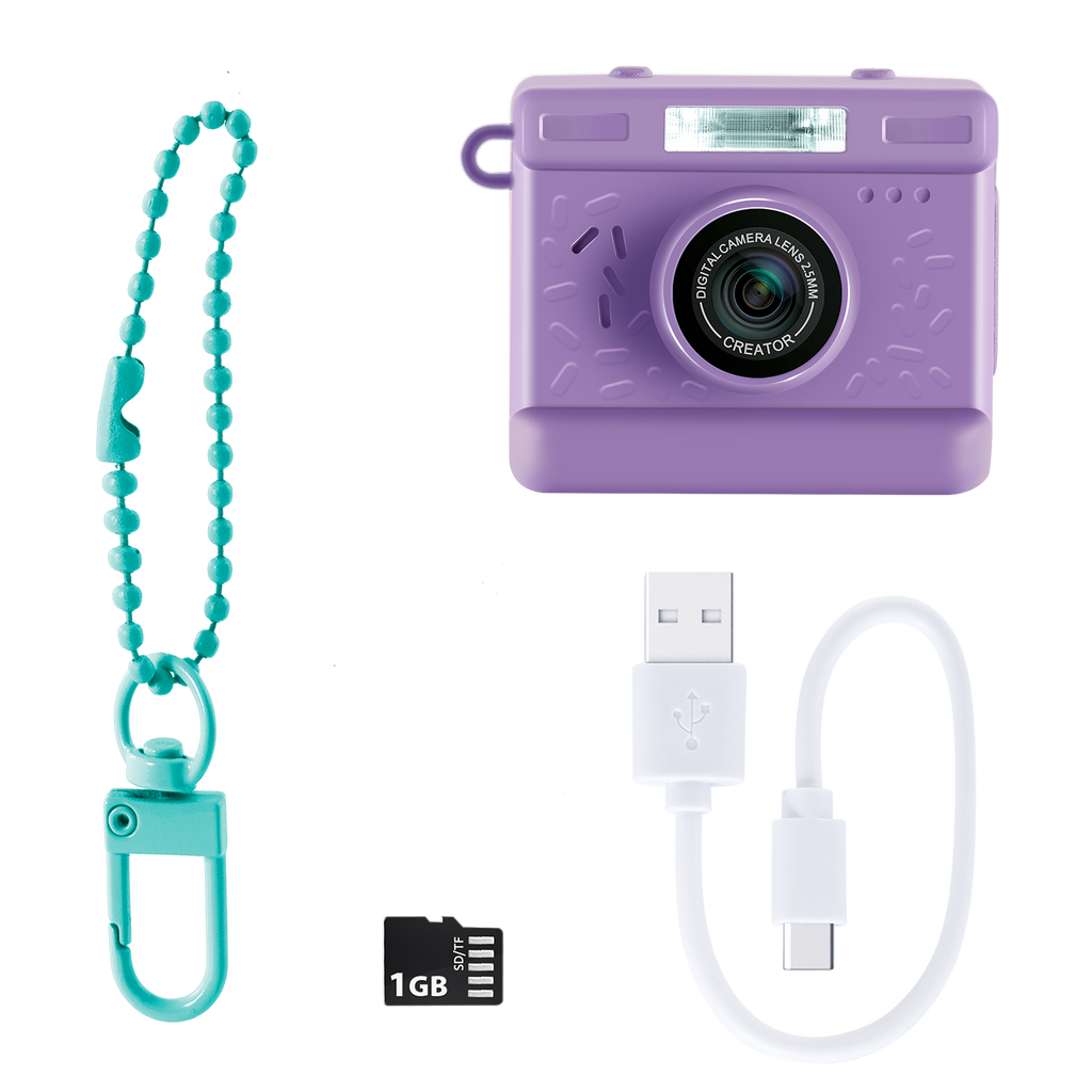 Mini Cámara Vintage Morada - Photo Creator - CLK063 - CanalToys