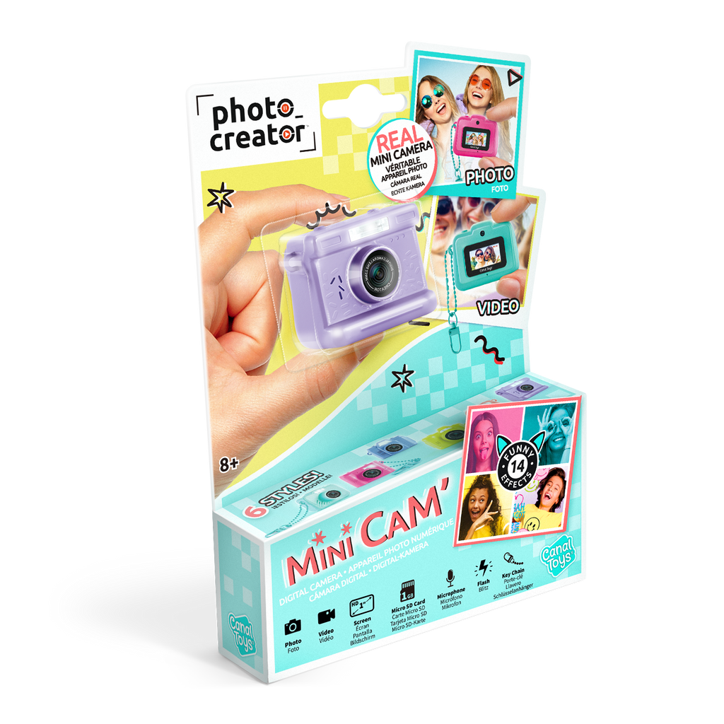 Mini Cámara Vintage Morada - Photo Creator - CLK063 - CanalToys
