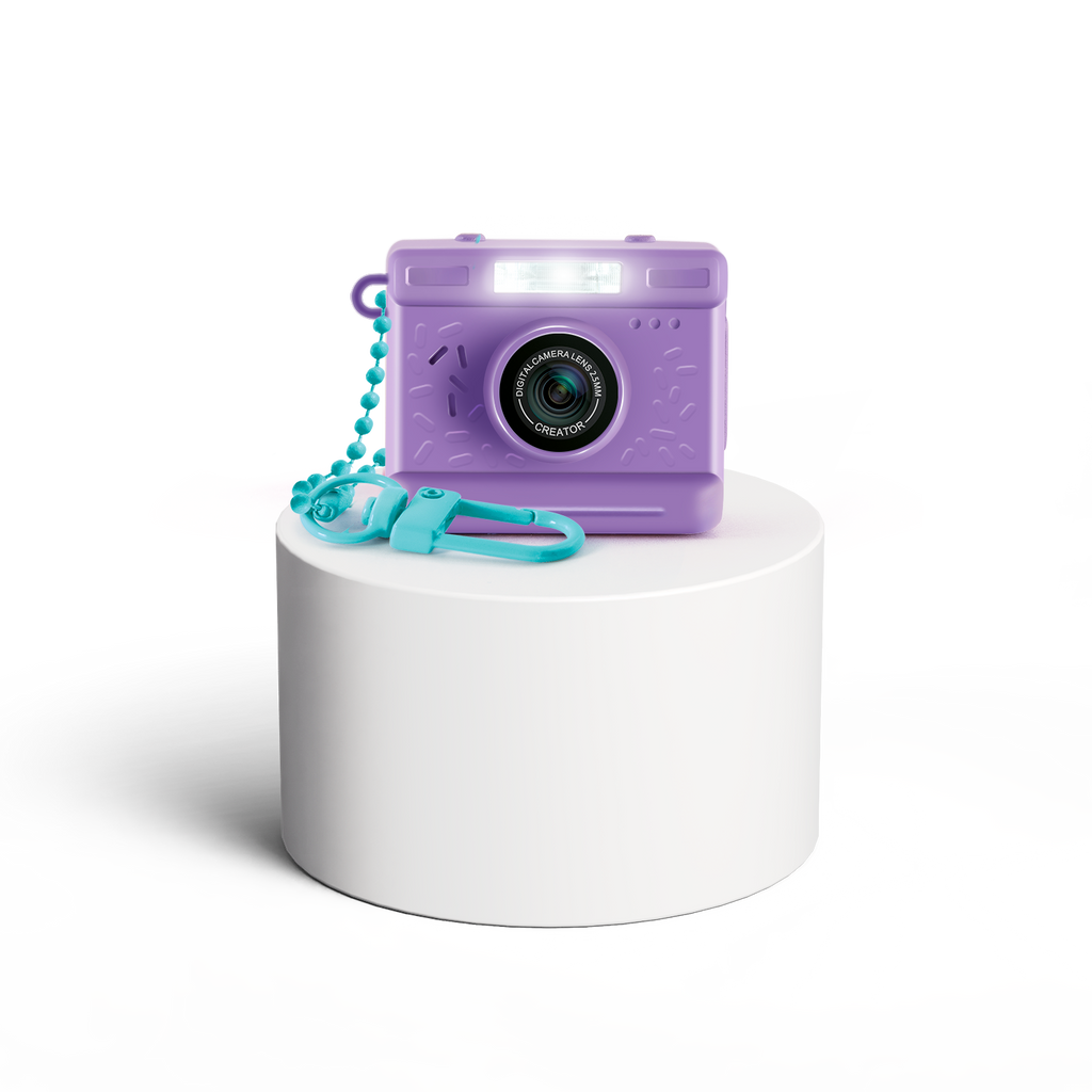 Mini Cámara Vintage Morada - Photo Creator - CLK063 - CanalToys