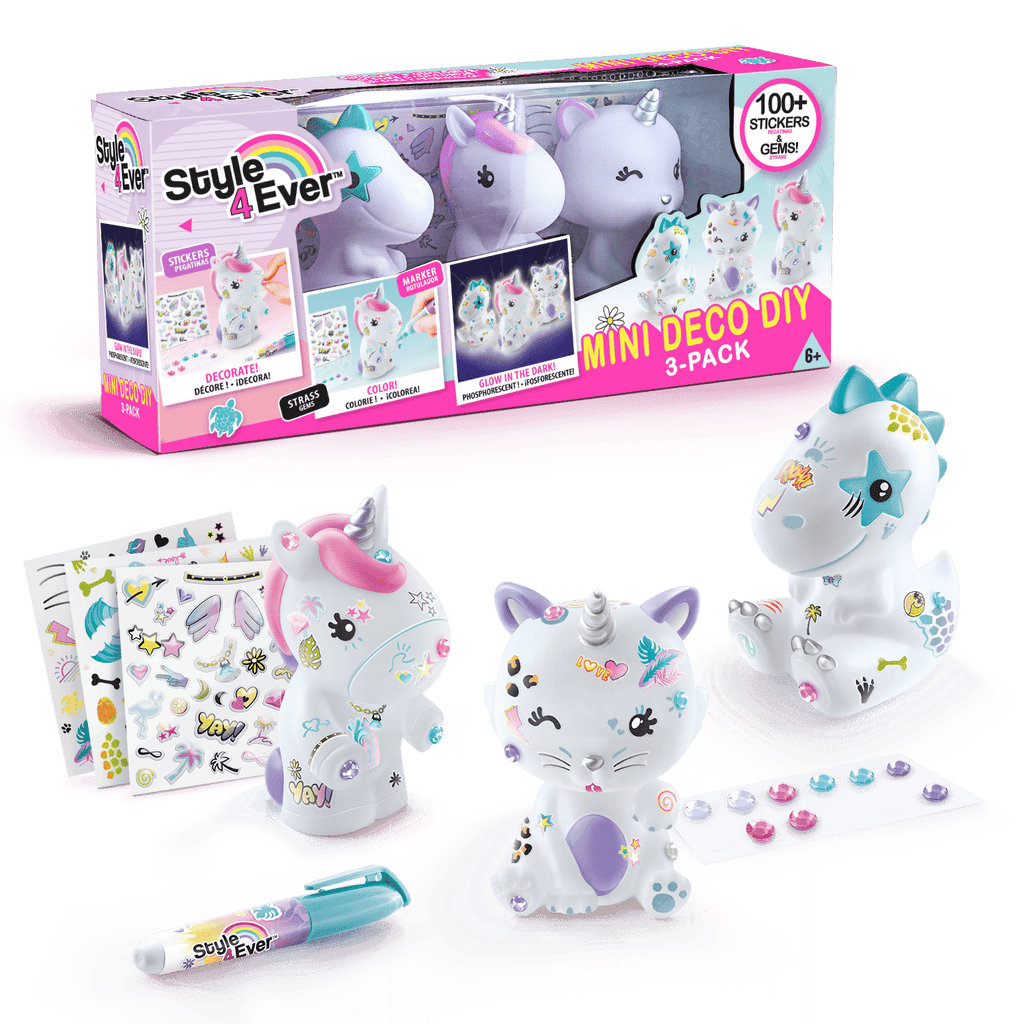 Mini Figuras para Decorar DIY Pack de 3 - Mini Deco DIY 3 Pack - Style 4 Ever - OFG 245 - CanalToys
