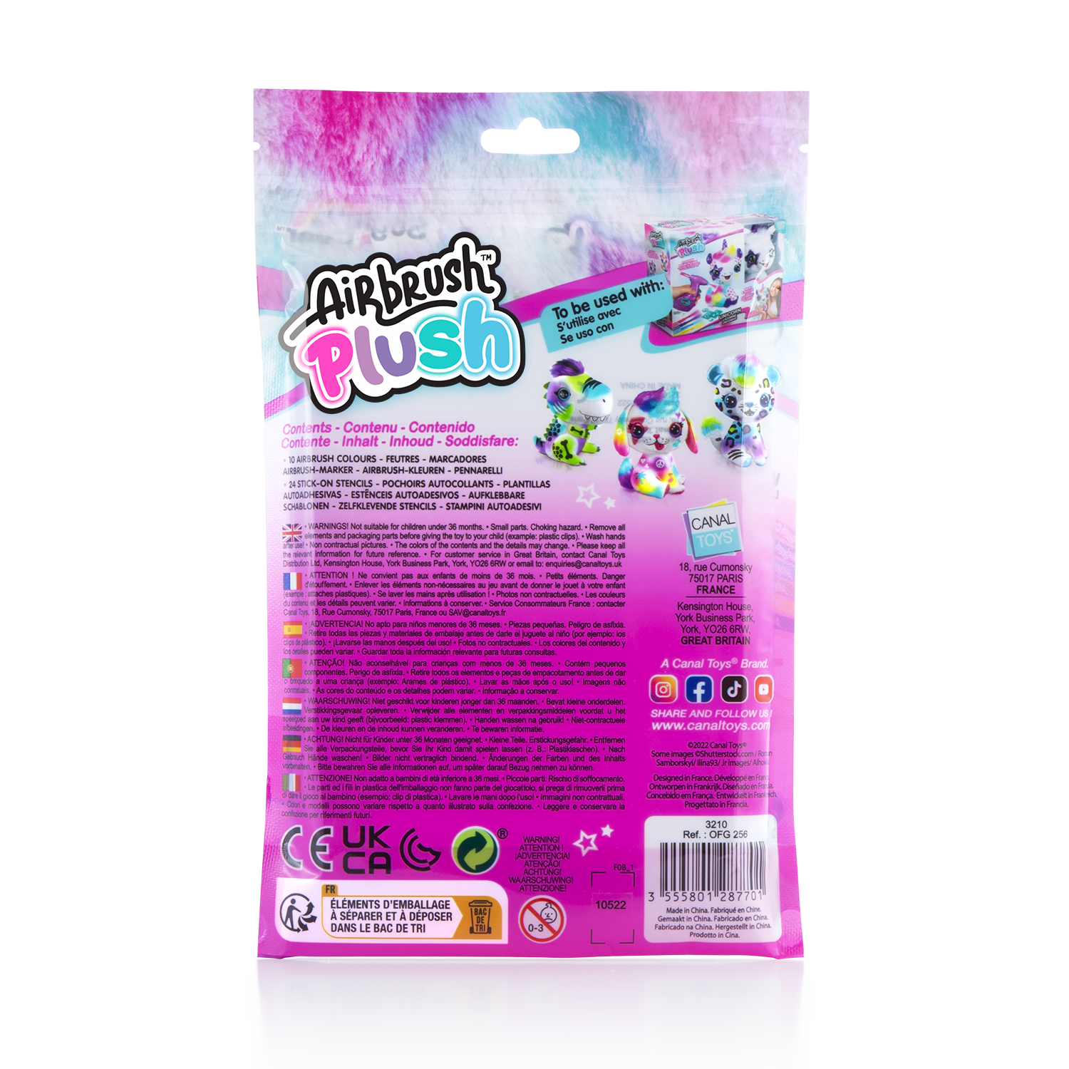 COLOREA TU MASCOTA DE PELUCHE - AIRBRUSH PLUSH - CANAL TOYS COLOREA TU MASCOTA DE PELUCHE - AIRBRUSH PLUSH - CANAL TOYS
