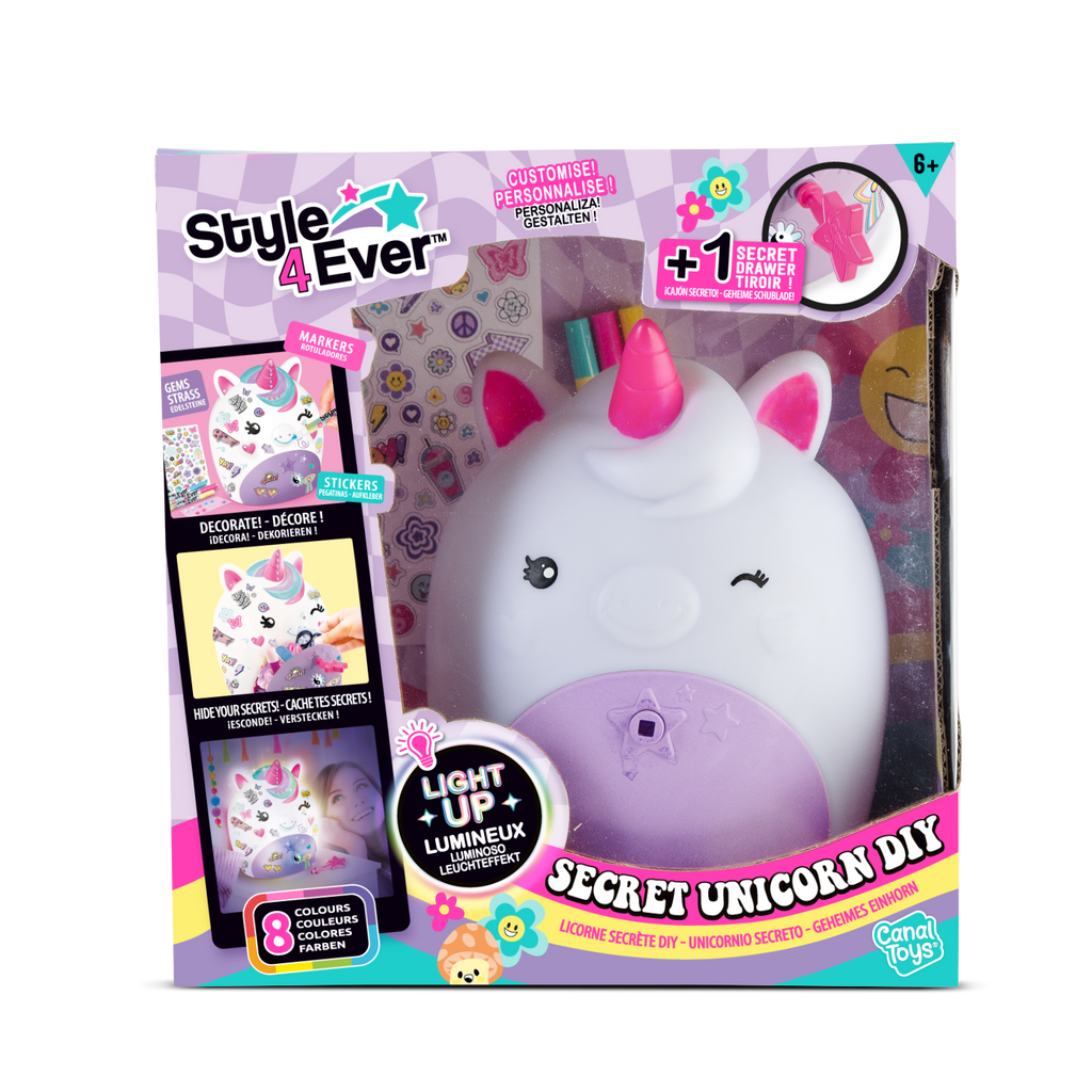 Secret Deco Diy Unicornio Lámpara - Style 4 Ever - OFG301 - CanalToys