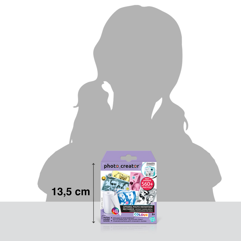 Pack de 8 Rollos de Papel Térmico Especial - Special Paper Refill Kit - Photo Creator - CLK016 - CanalToys