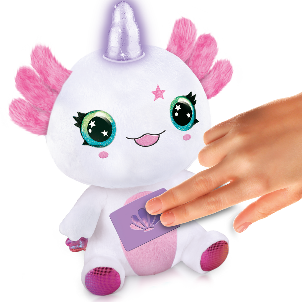 Peluche Ajolote con cuerno luminoso de Canal Toys - Colorea tu mascota - Airbrush Plush - AIR049 - CanalToys