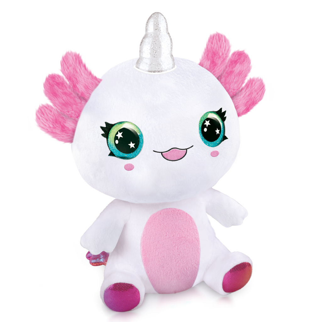 Peluche Ajolote con cuerno luminoso de Canal Toys - Colorea tu mascota - Airbrush Plush - AIR049 - CanalToys