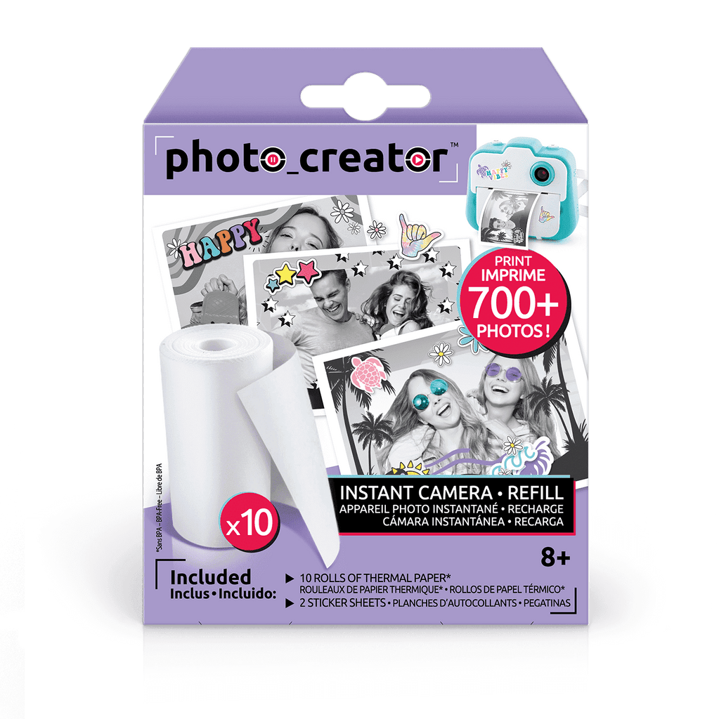 Recambios Instant Camera 10 Rollos - Instant camera Refill Paper - Photo Creator - CLK005 - CanalToys