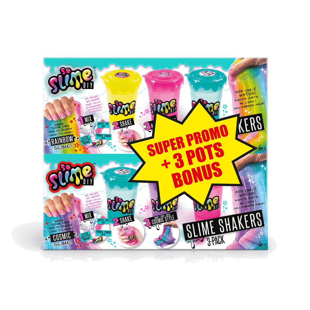 Slime Shakers 3 Pack + 3 Pots Bonus - So Slime - SSC019 - CanalToys