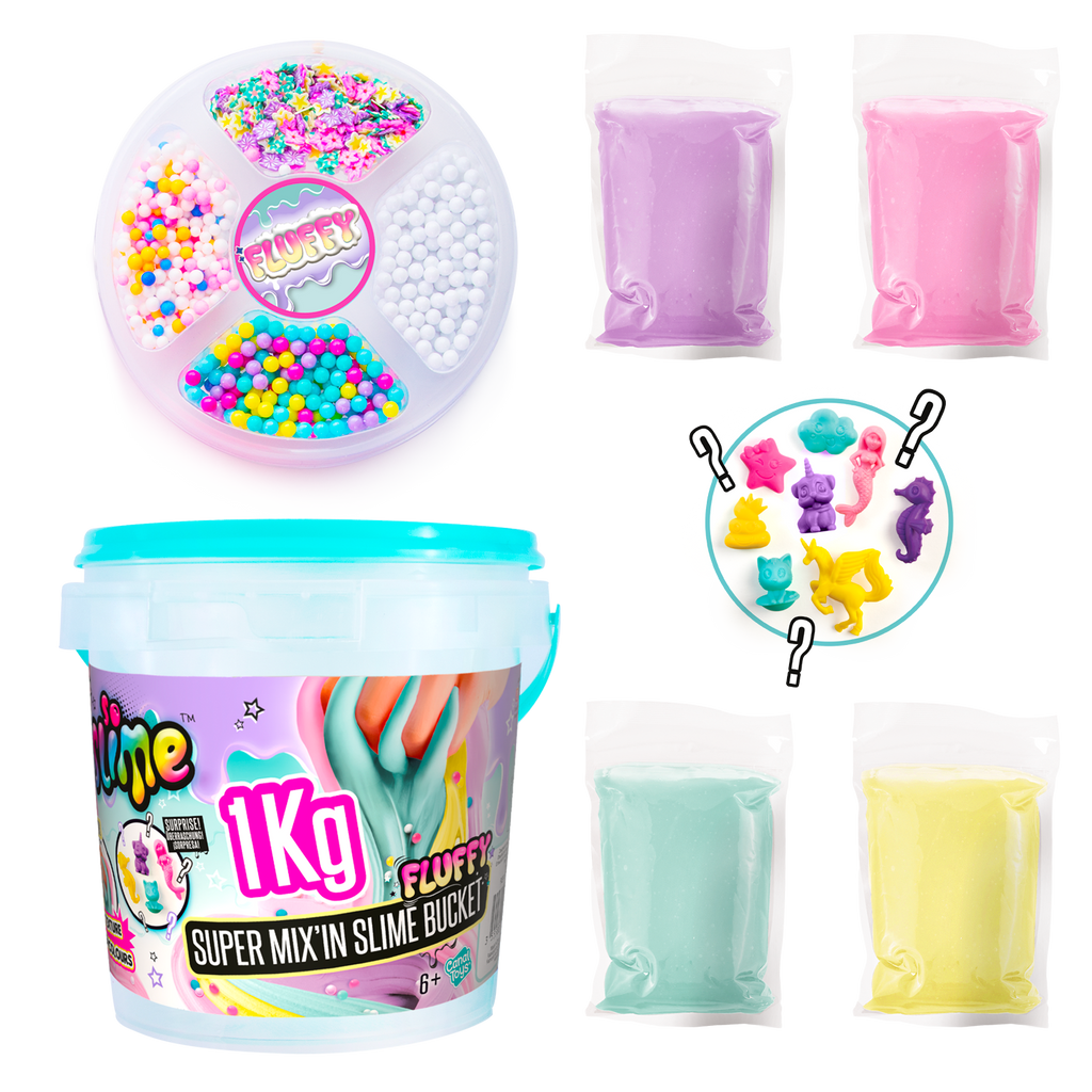 Super cubo de Slime con Decoraciones - Slime Super Bucket with Decorations - Premade Slime - So Slime - SSC148 - CanalToys