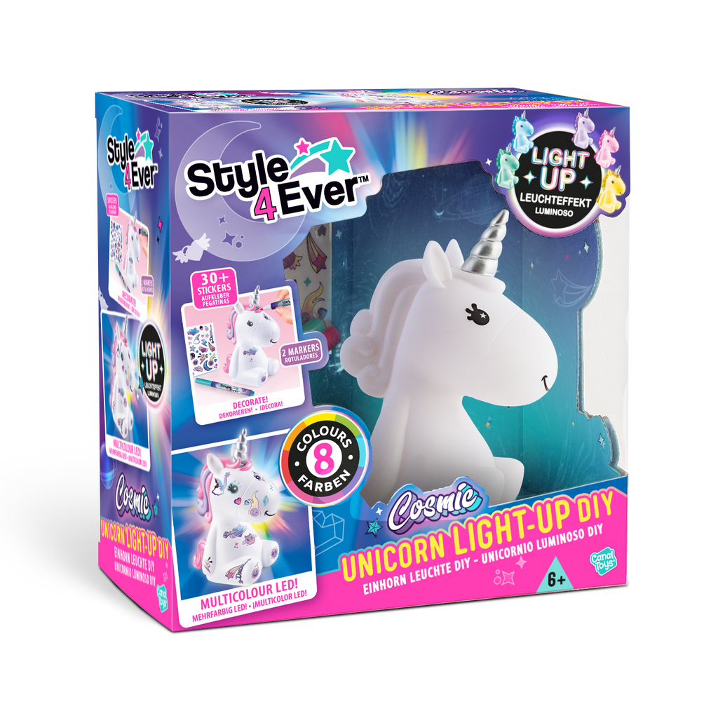 Unicornio DIY Luz Cósmica - Light-up Cosmic Unicorn DIY Collector - Style 4 Ever - OFG268 - CanalToys