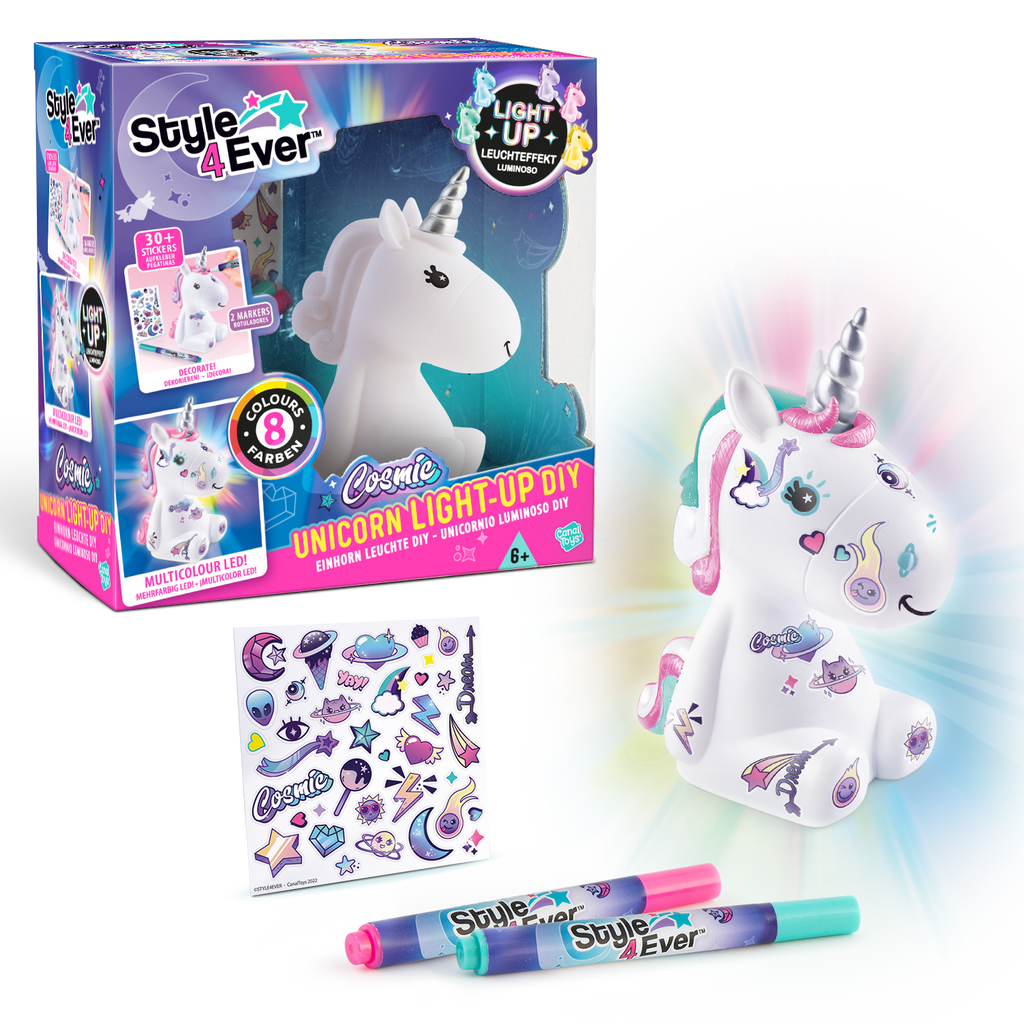 Unicornio DIY Luz Cósmica - Light-up Cosmic Unicorn DIY Collector - Style 4 Ever - OFG268 - CanalToys
